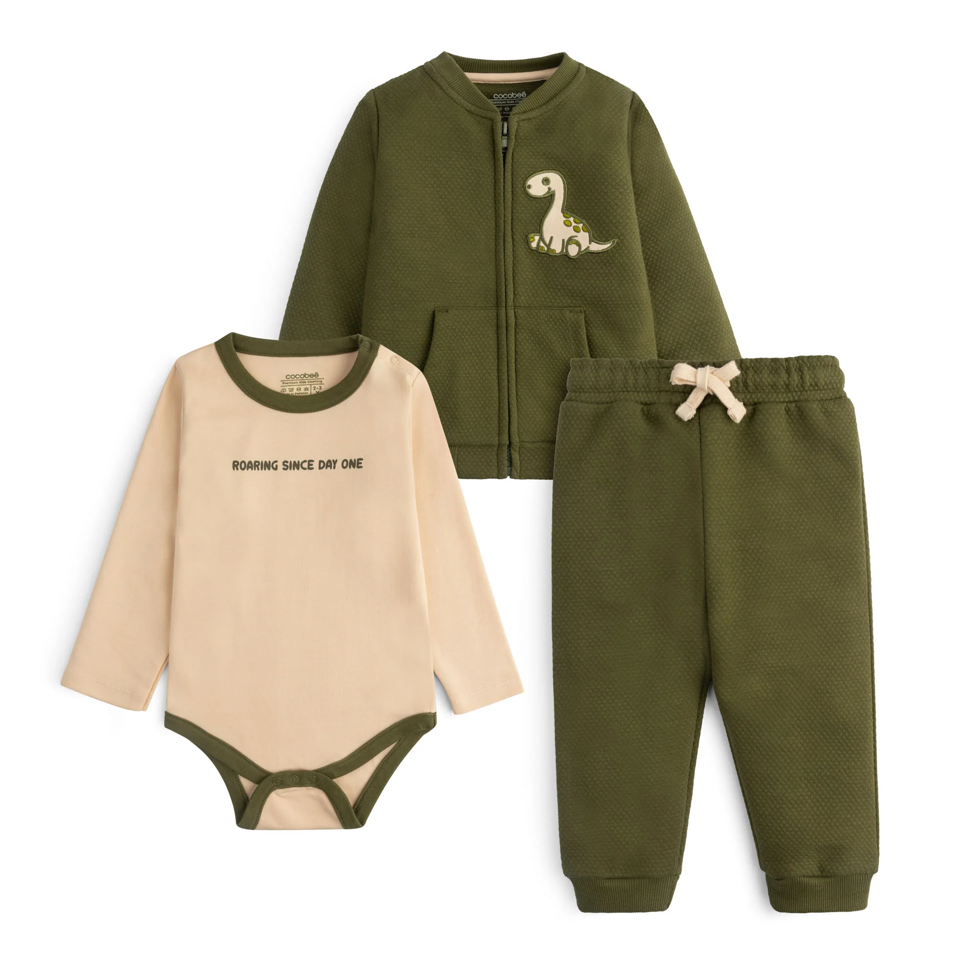 Olive Roam Quilted Three-Pack