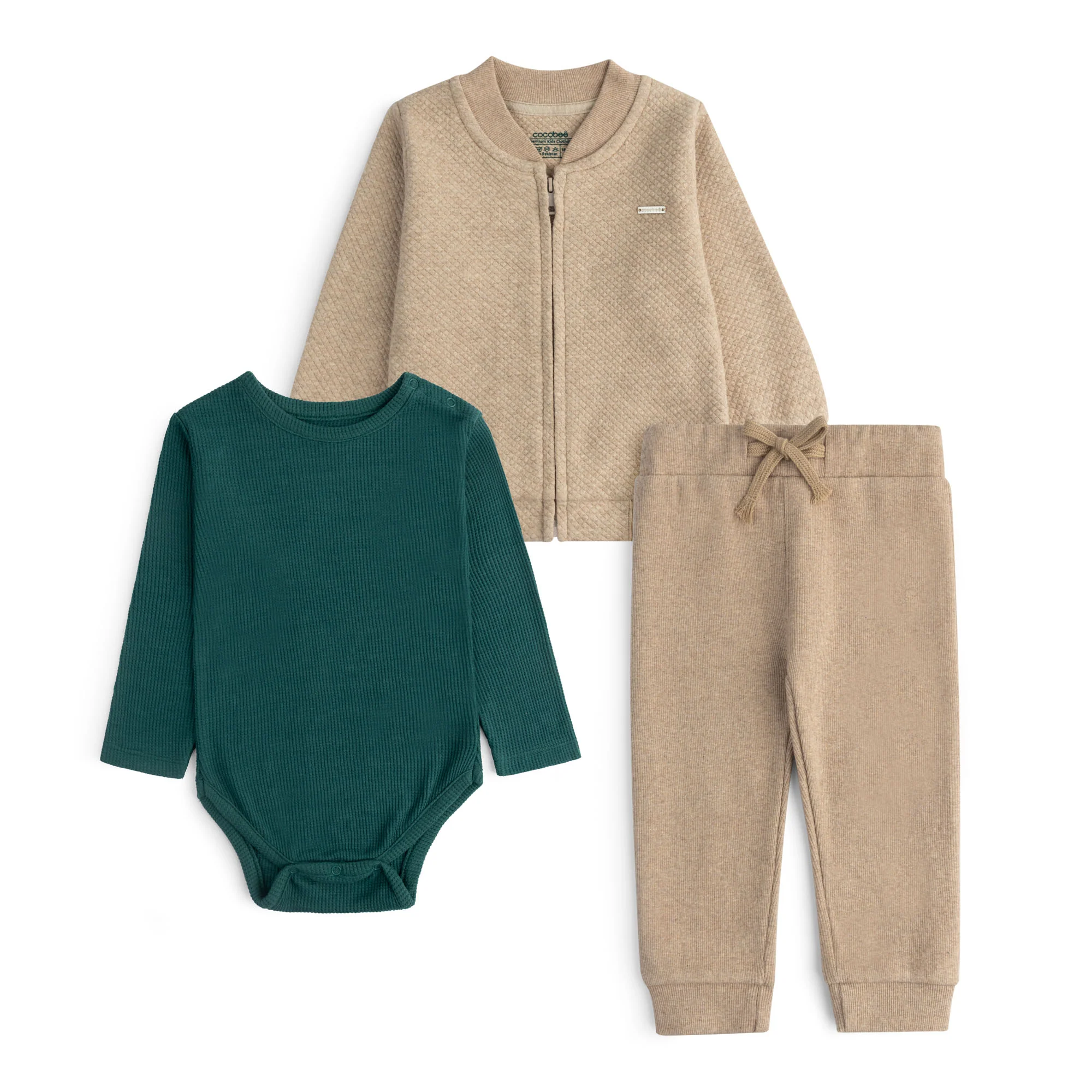 Oat Beige Ribbed Three-Pack