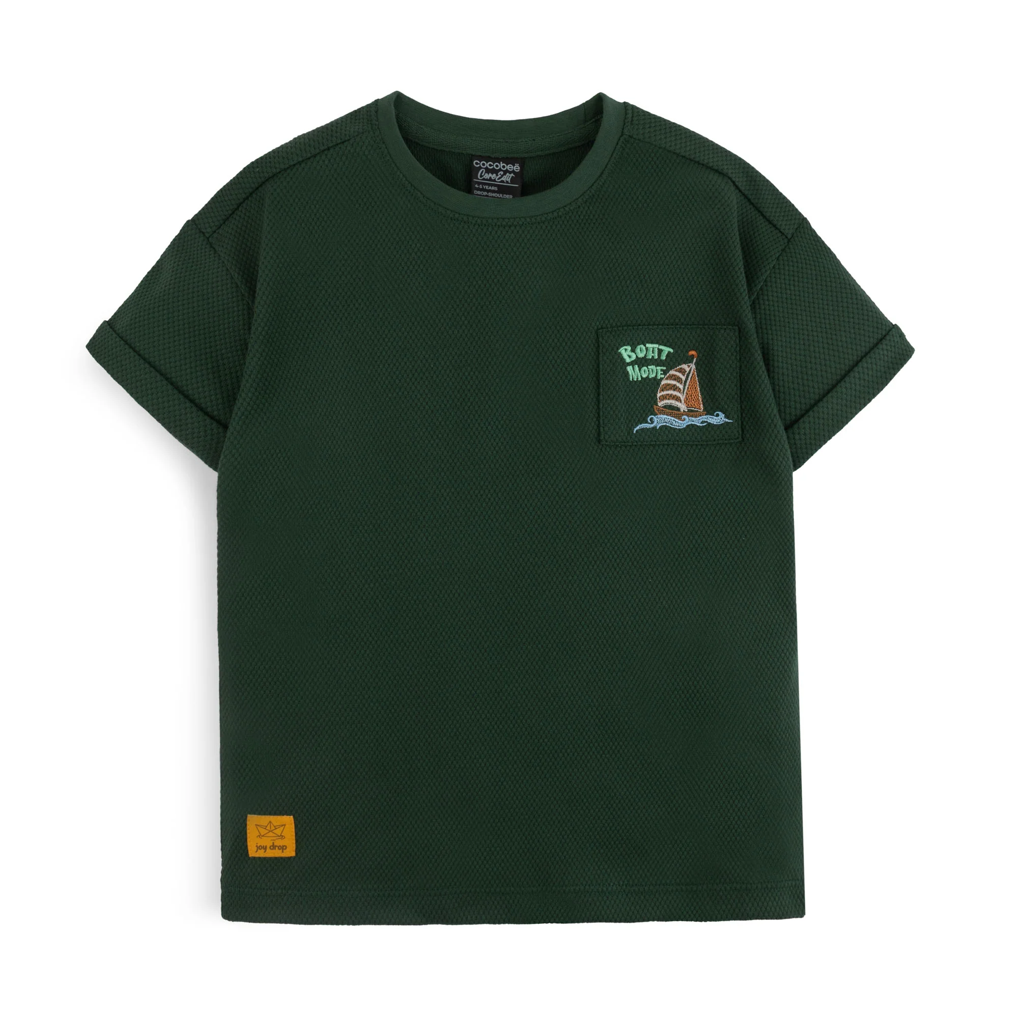 Green Mode Textured T-Shirt