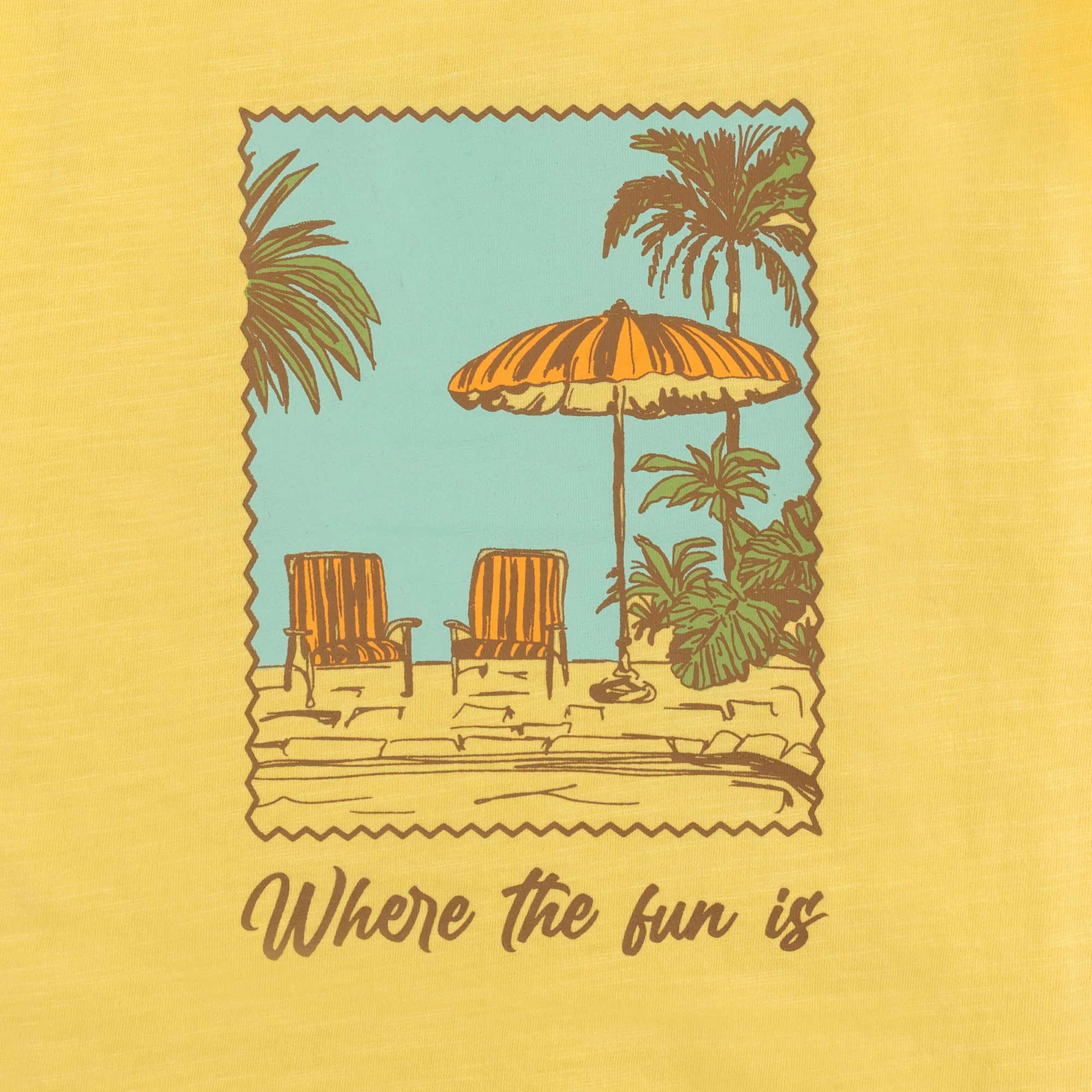 Summer Yellow Graphic T-Shirt - Image 2