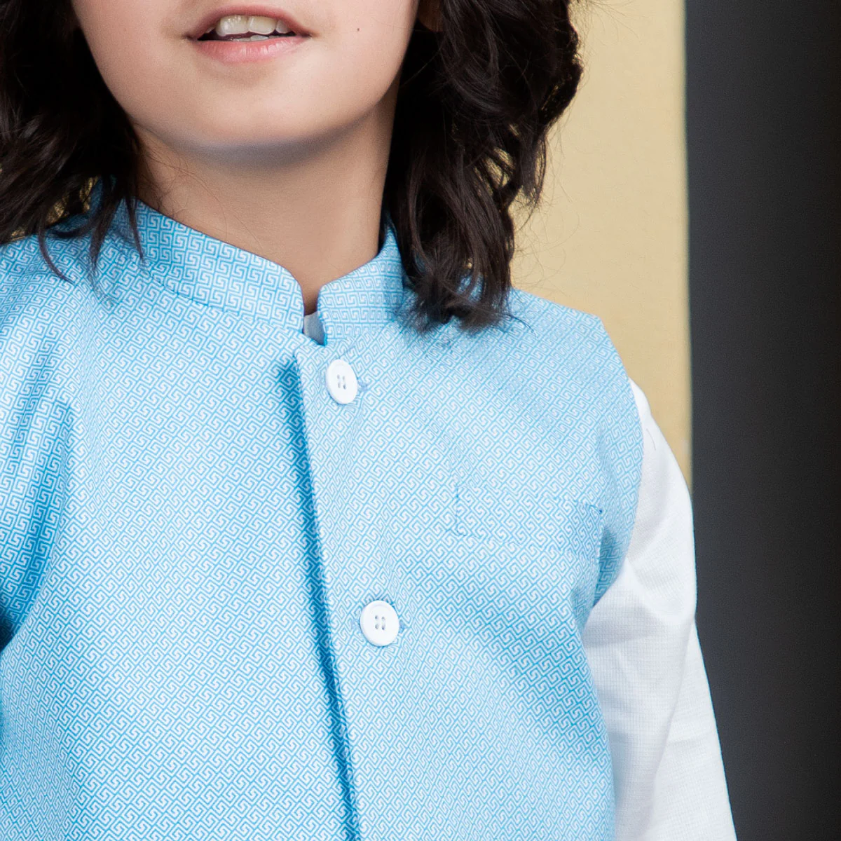 Sky Printed Waistcoat - Image 2