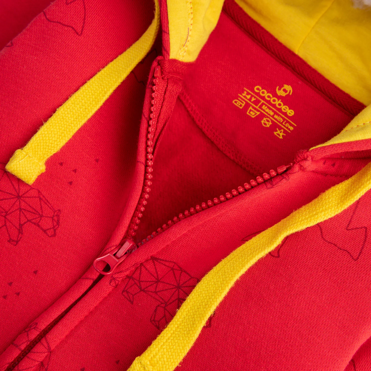 Red Printed Hoodie - Image 2