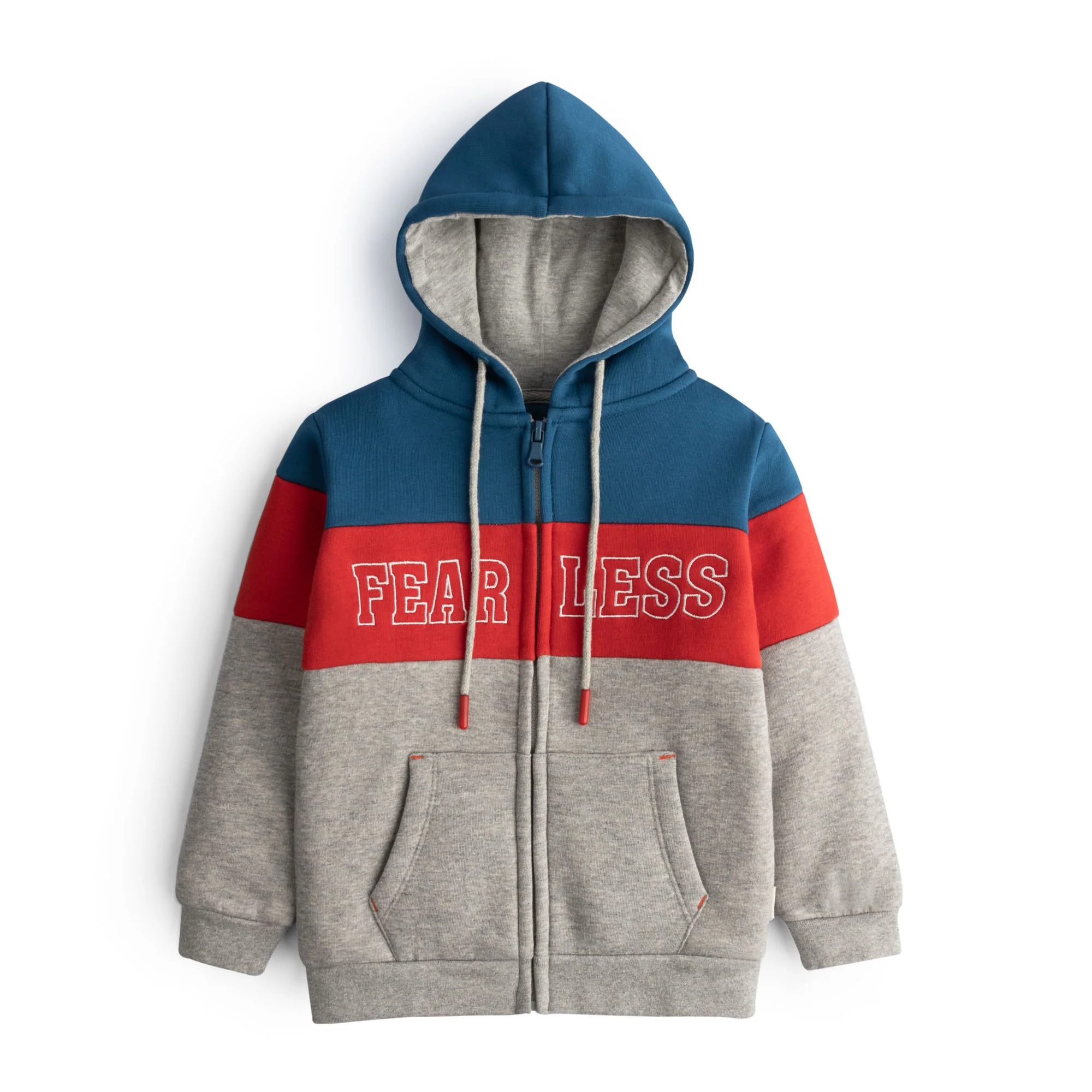 Color-Block Printed Hoodie
