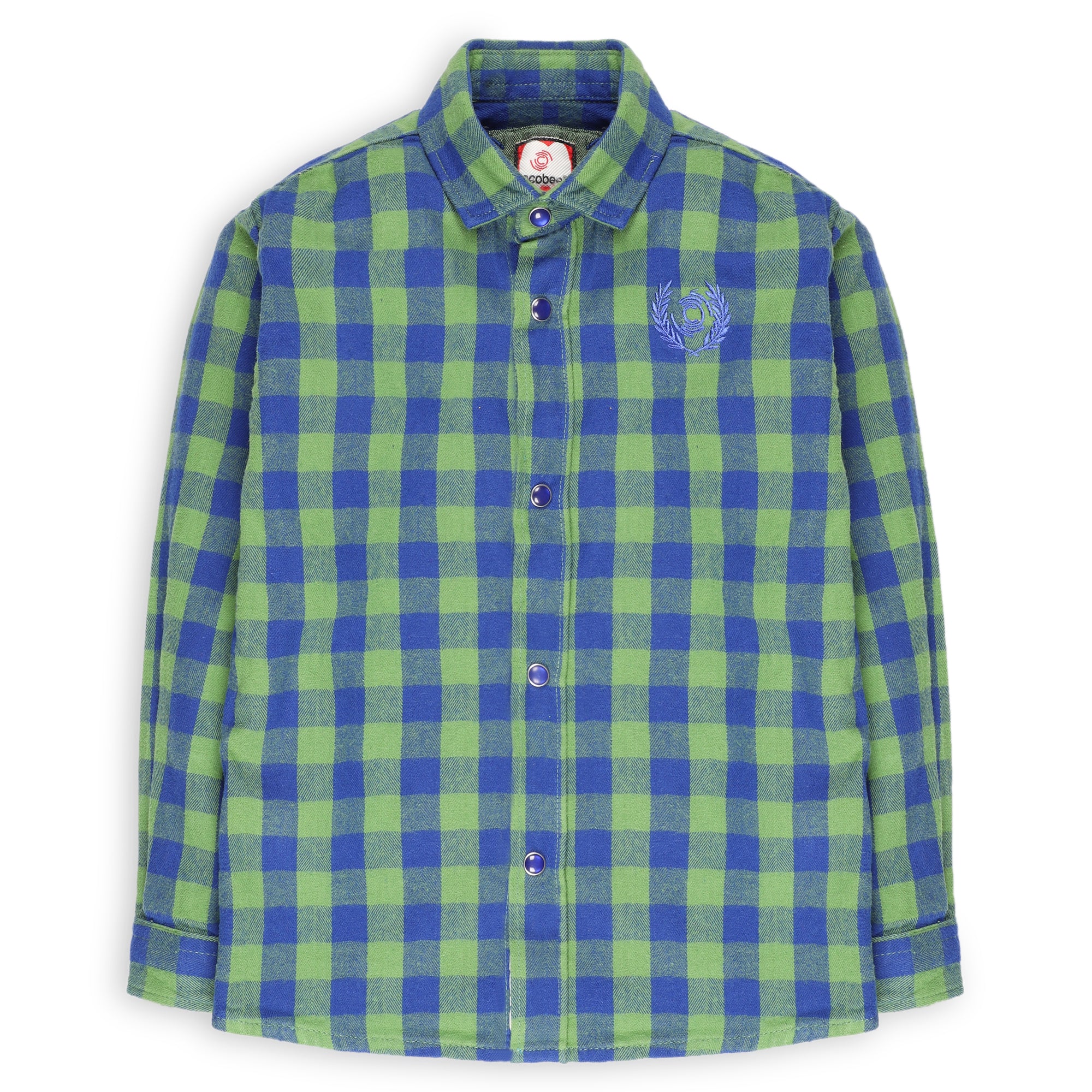 Blue  green check shirt