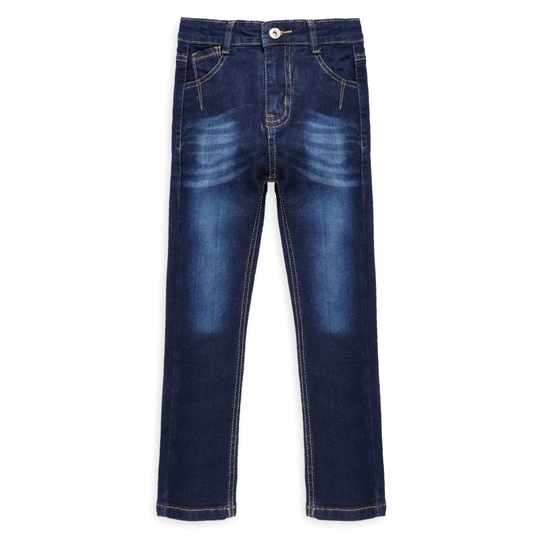 Blue wash denim jeans