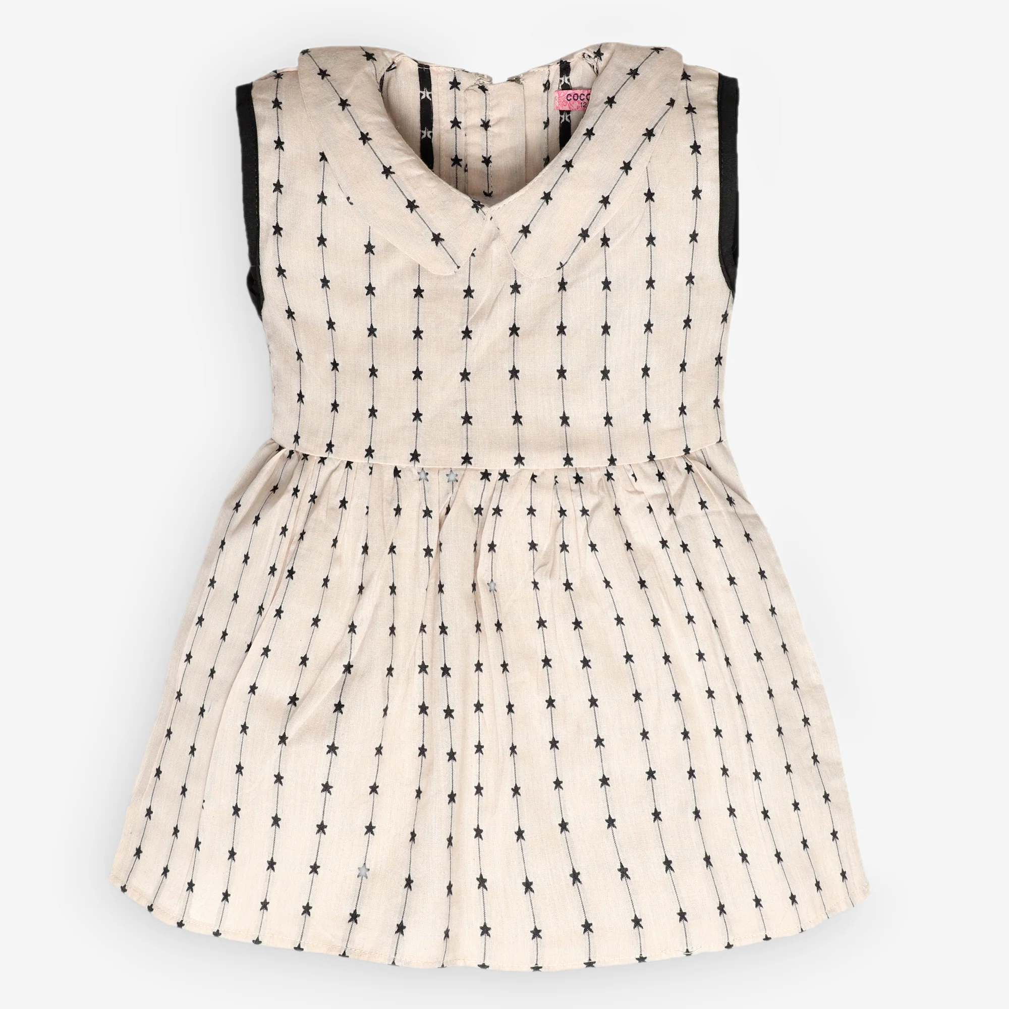 Creamy Star Frock