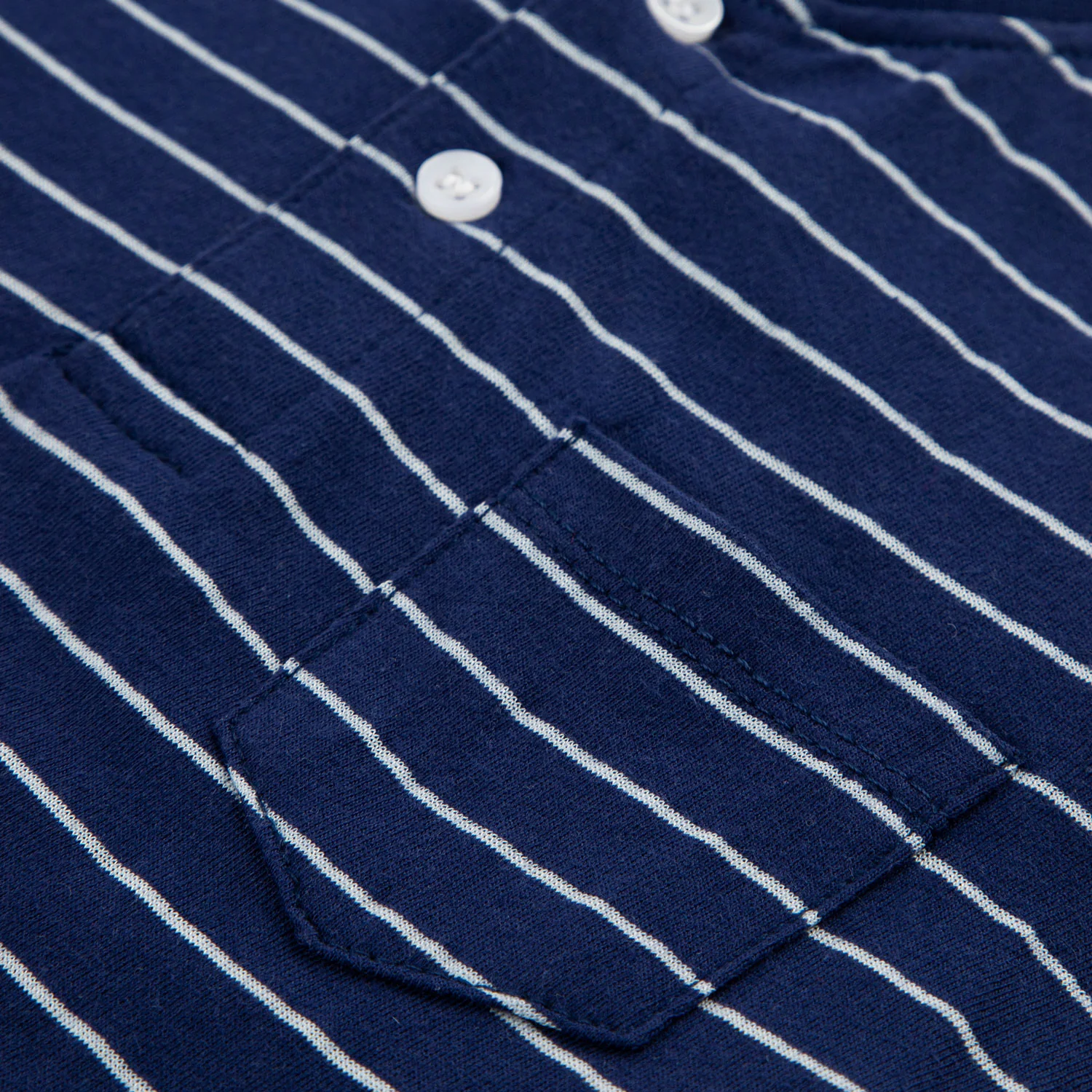 Navy Stripped Henley - Image 2
