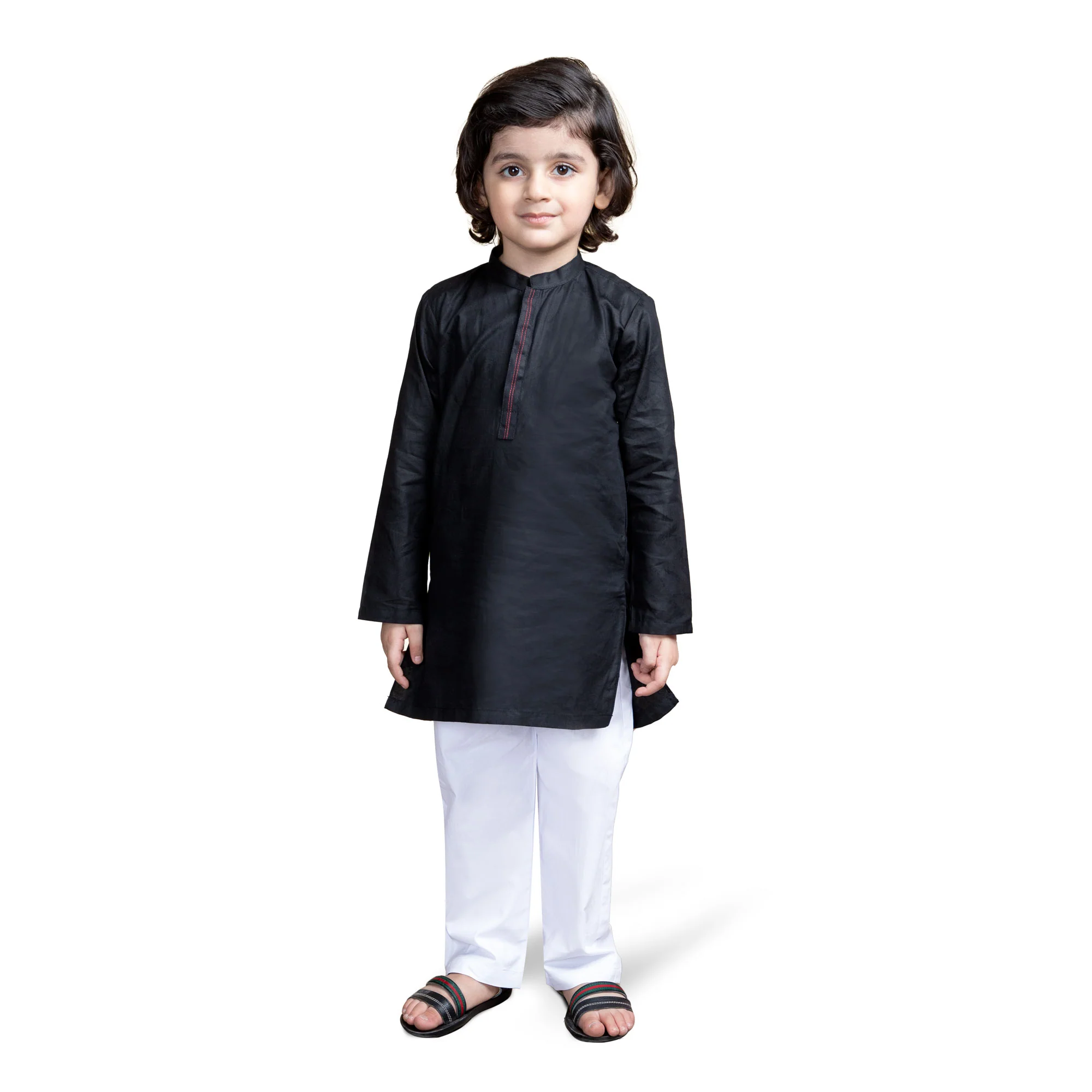 Black Cotton Kurta