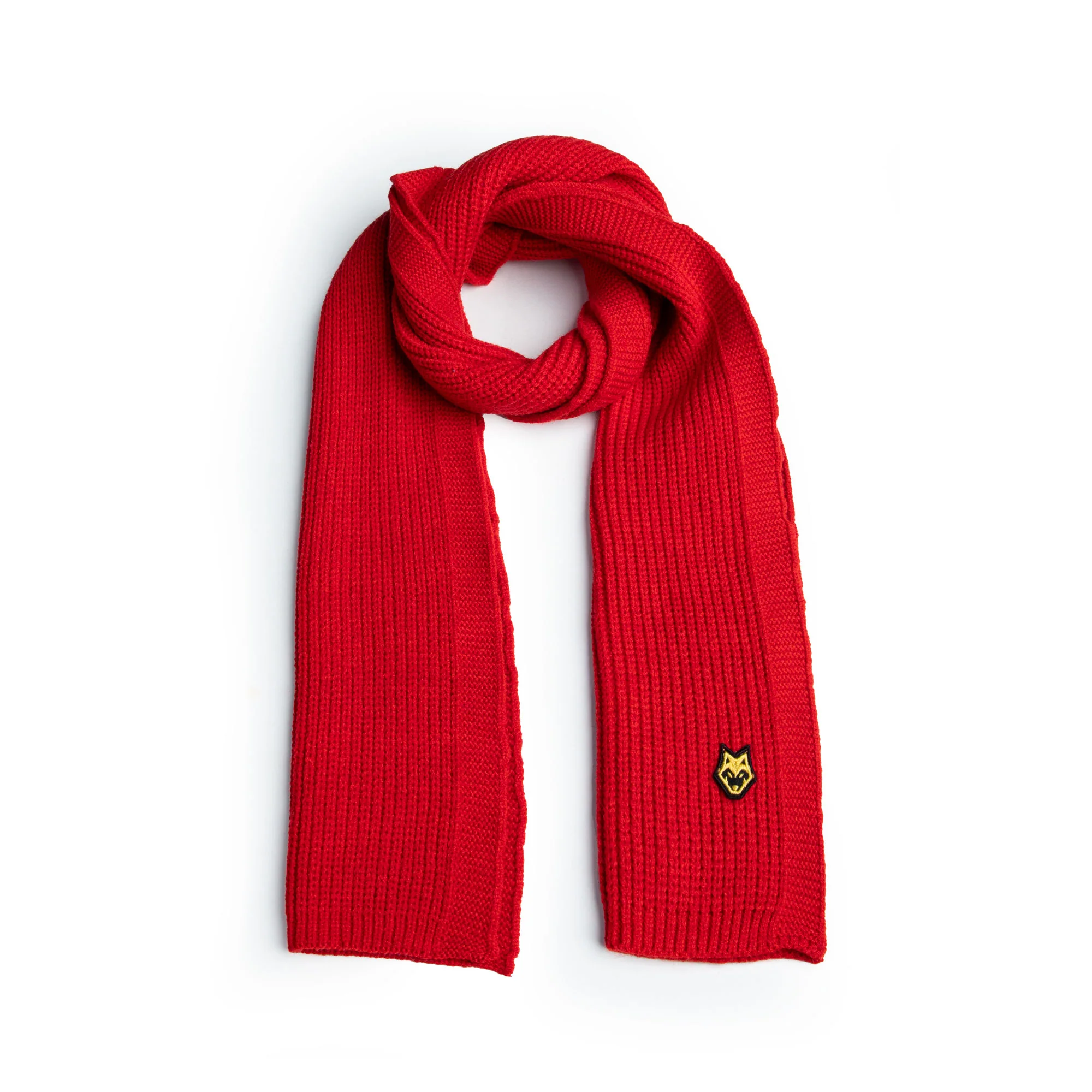 Chilli Red Knitted Muffler - Image 2