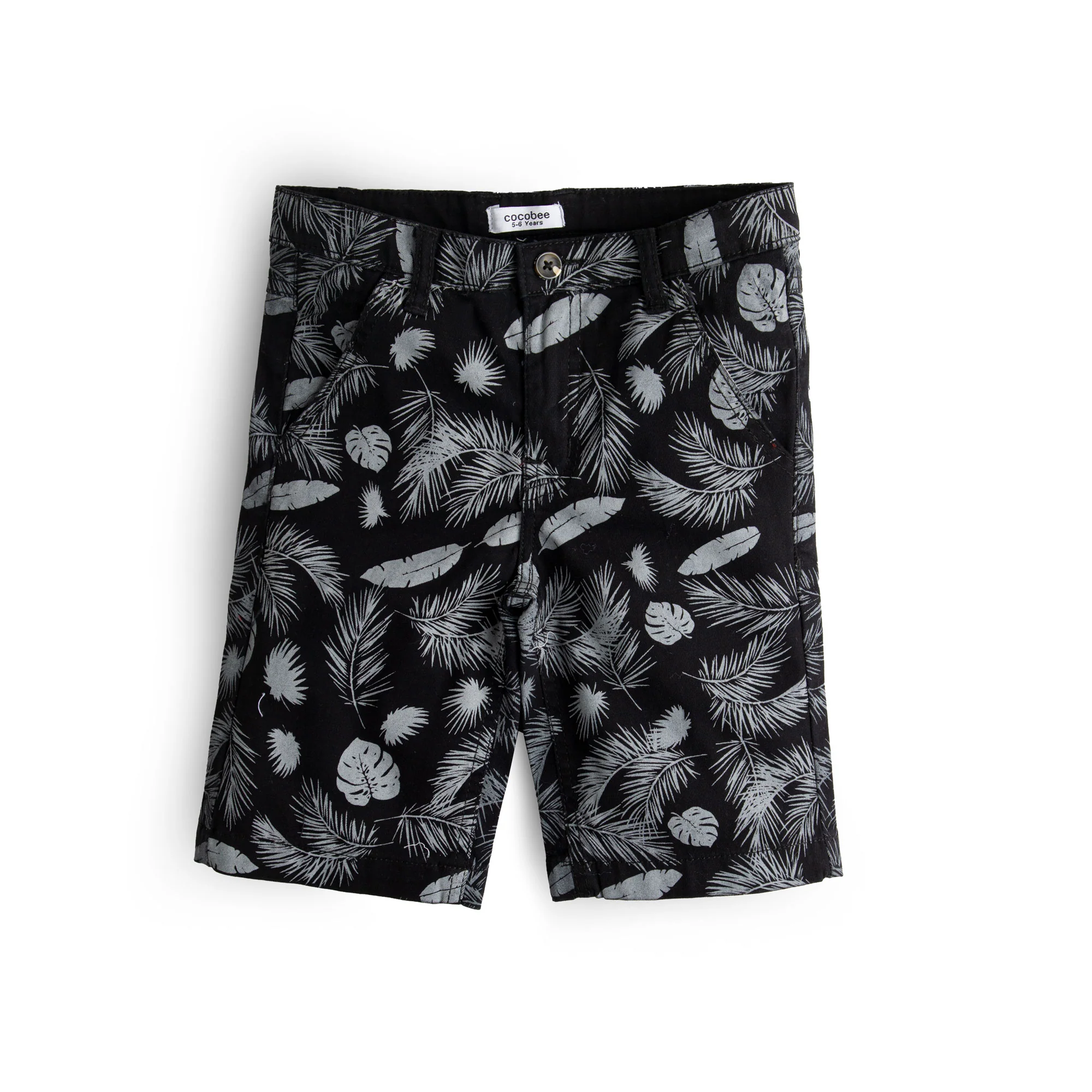 Leaf print Chino short