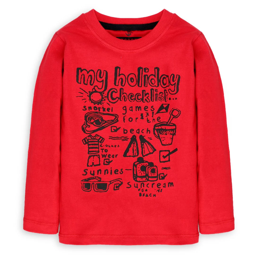 Red full sleeves shirt