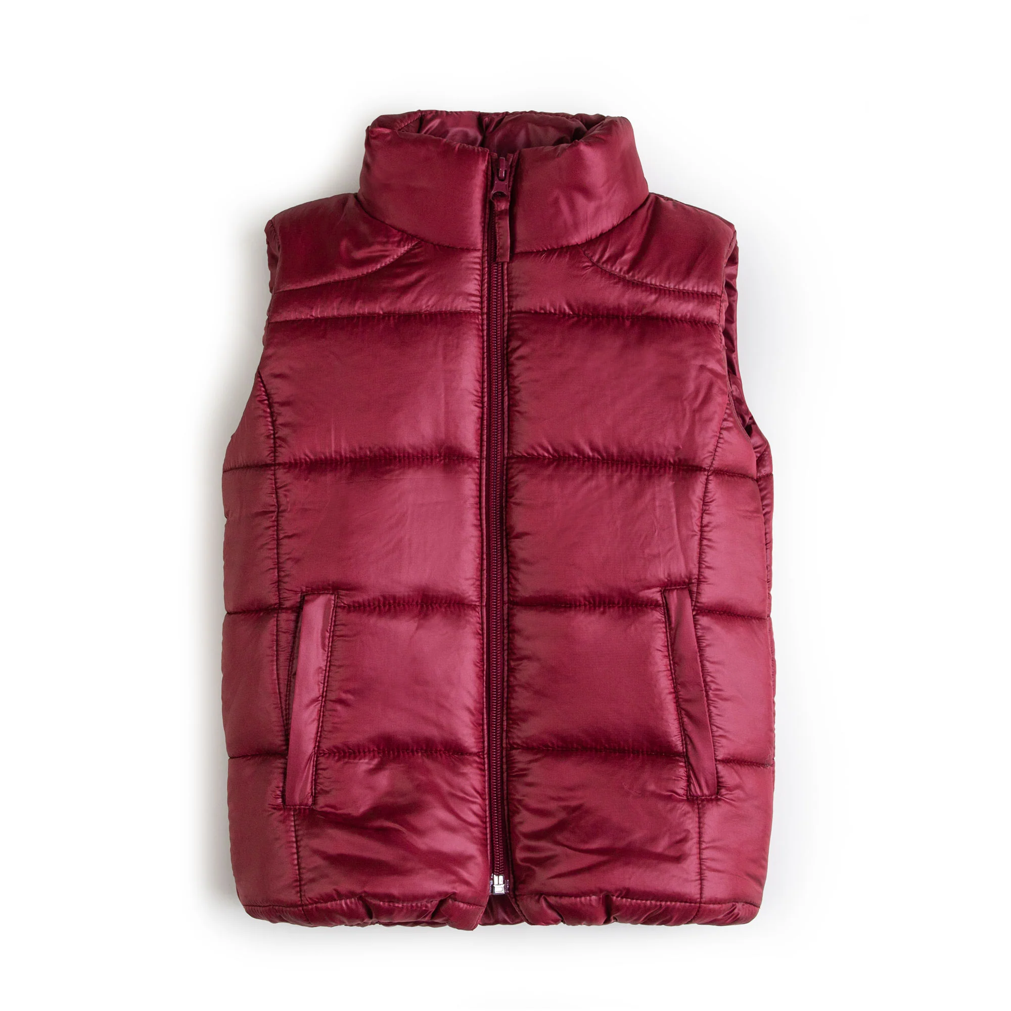 Deep Maroon Puffer Gilet