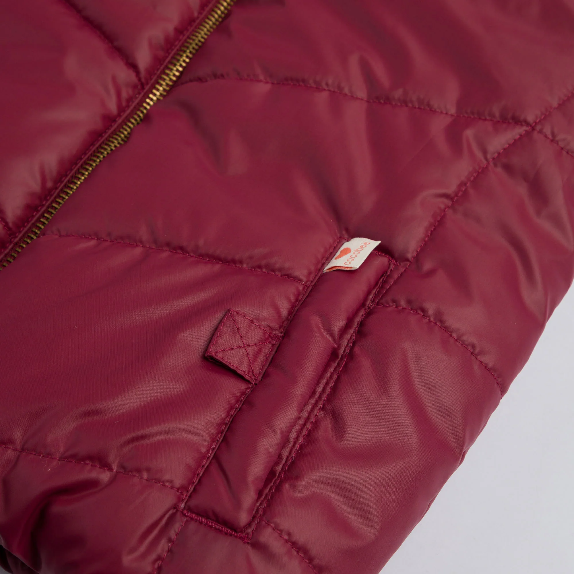 Maroon Puffer Gilet - Image 2