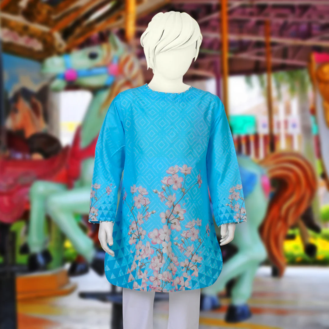 Blue Blossom Kurti