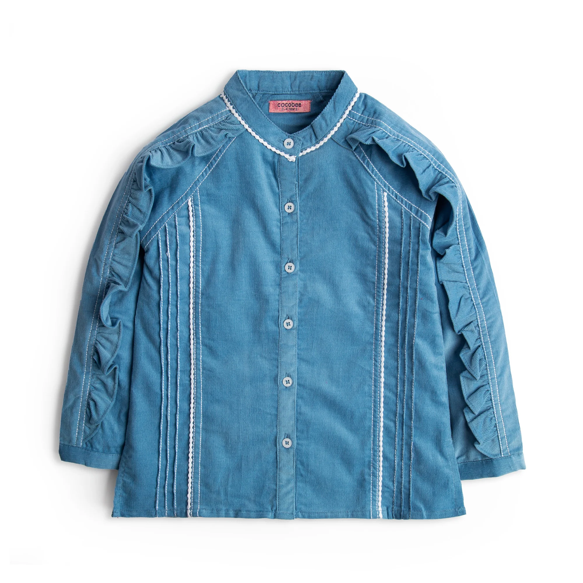 Corduroy Pleated Top