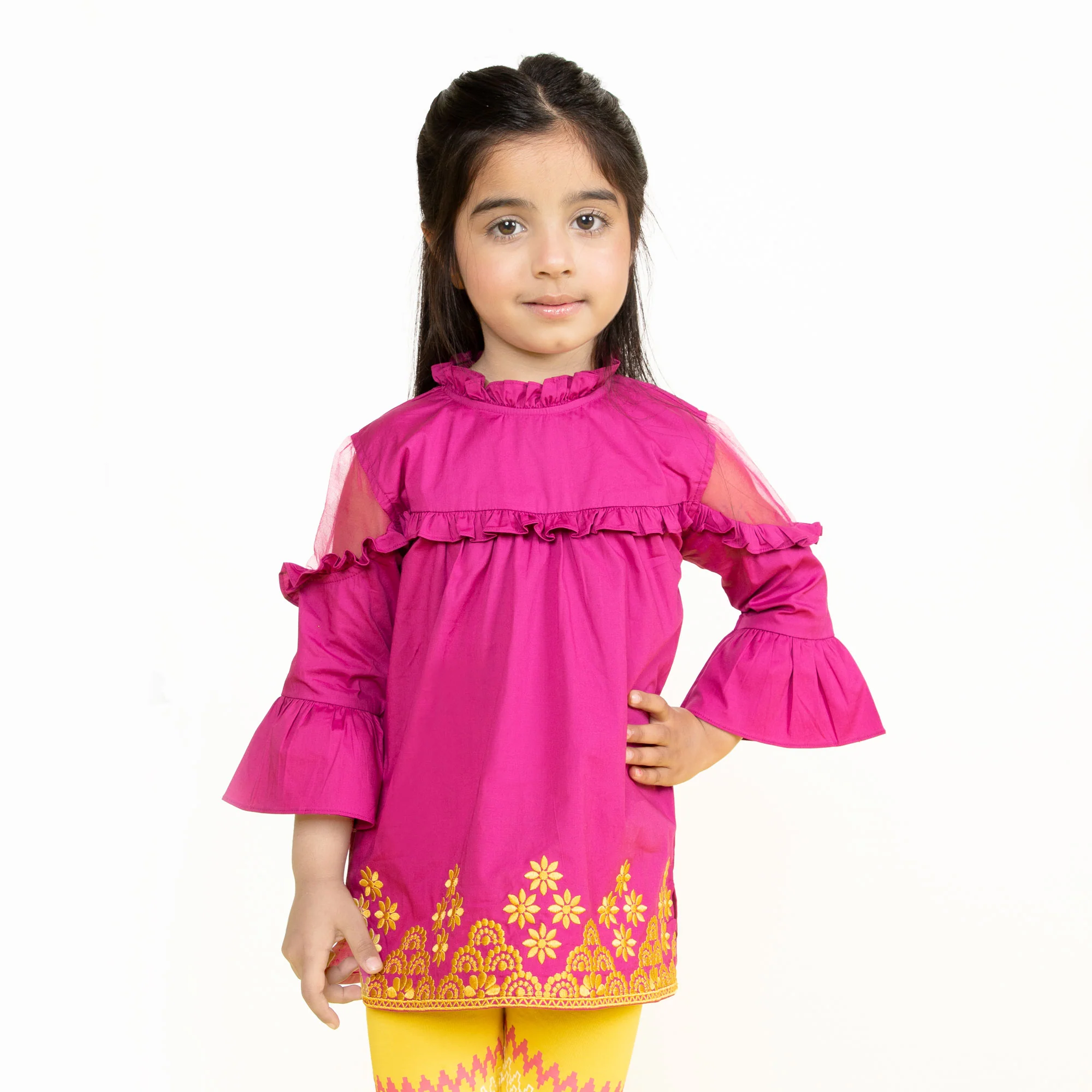 Pink Embroidered Top