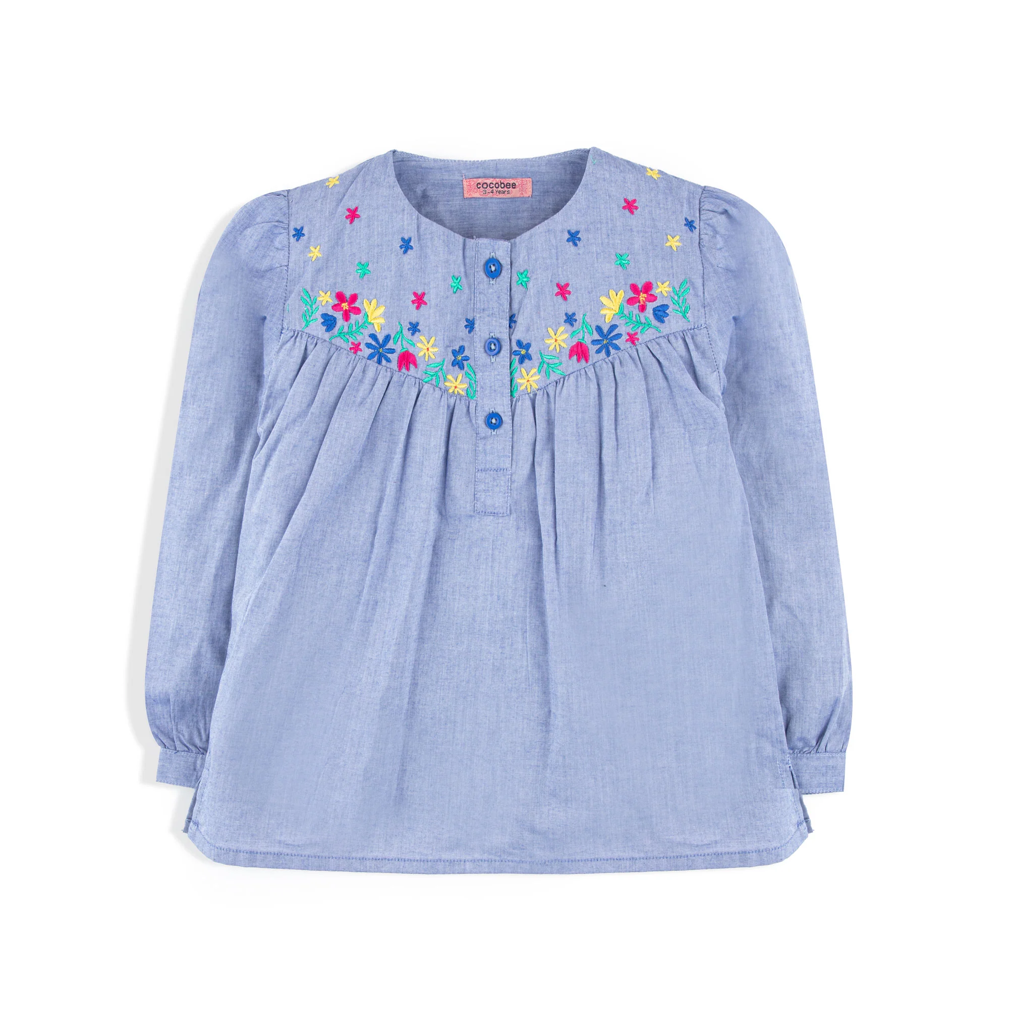 Yoke Embroidered Top