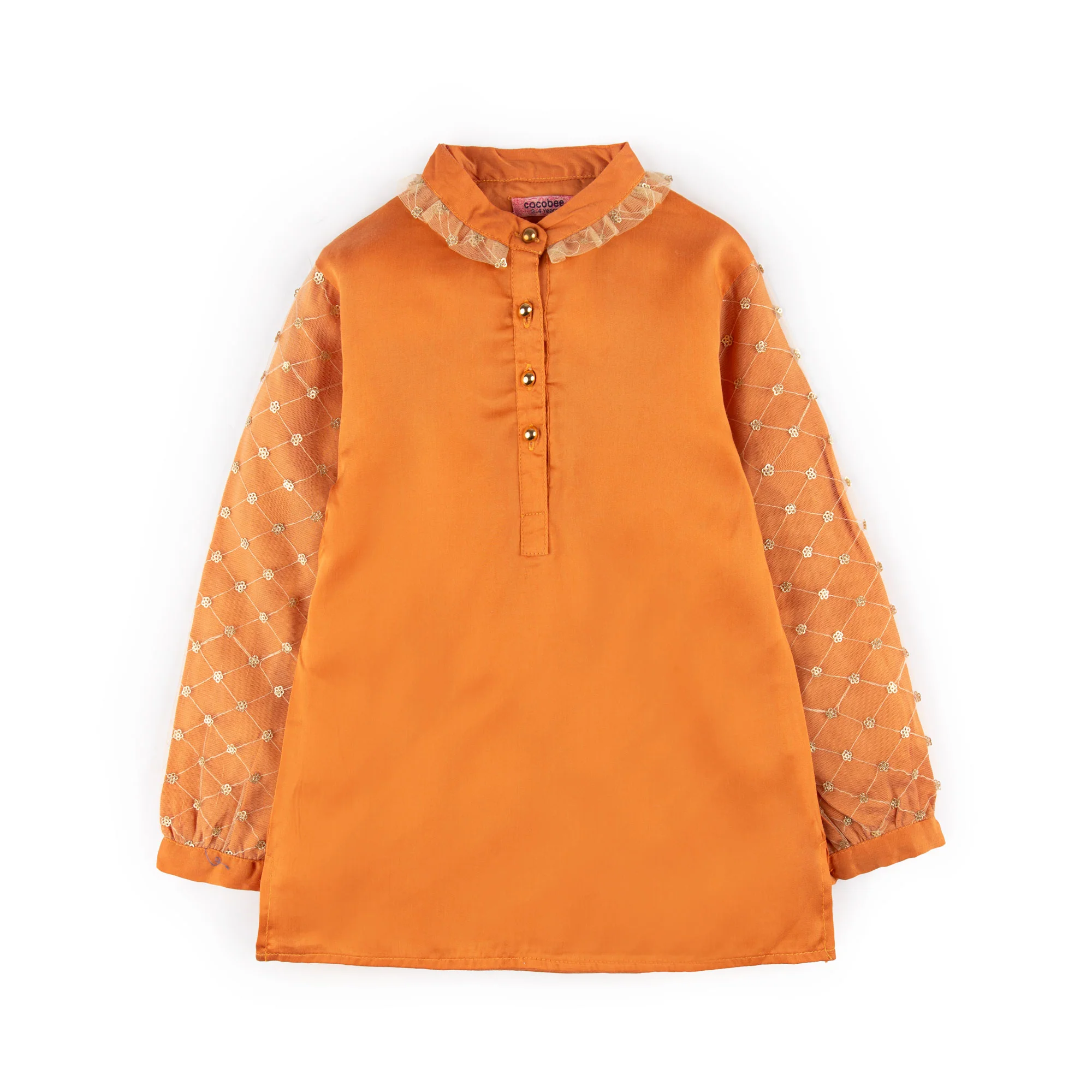 Orange Silk Tunic