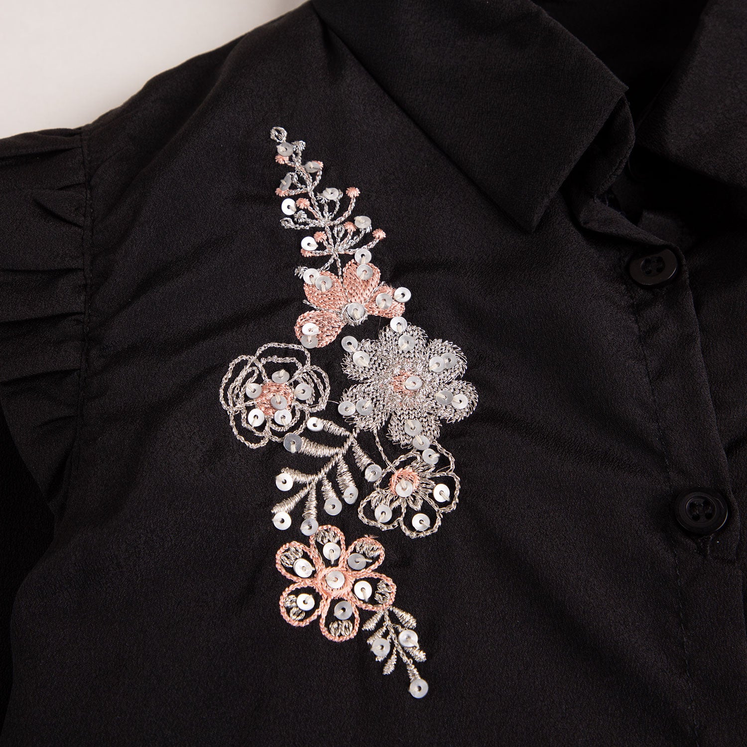 Fancy Sequin Collar Neck Top - Image 2