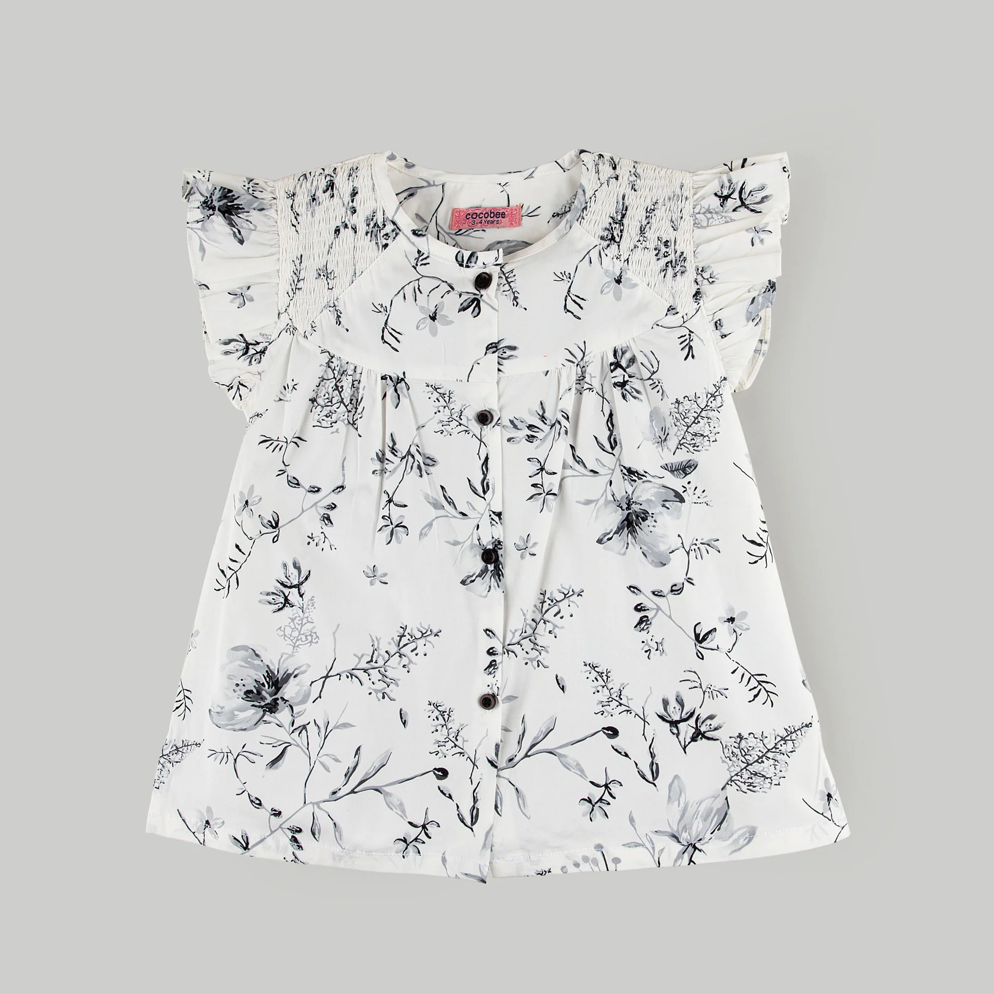 Floral smocked top