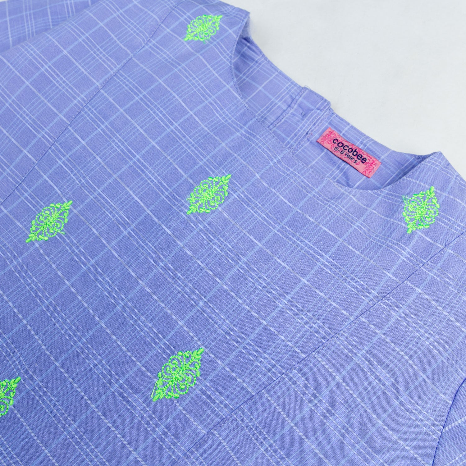 Embroidered Checkered Top - Image 2