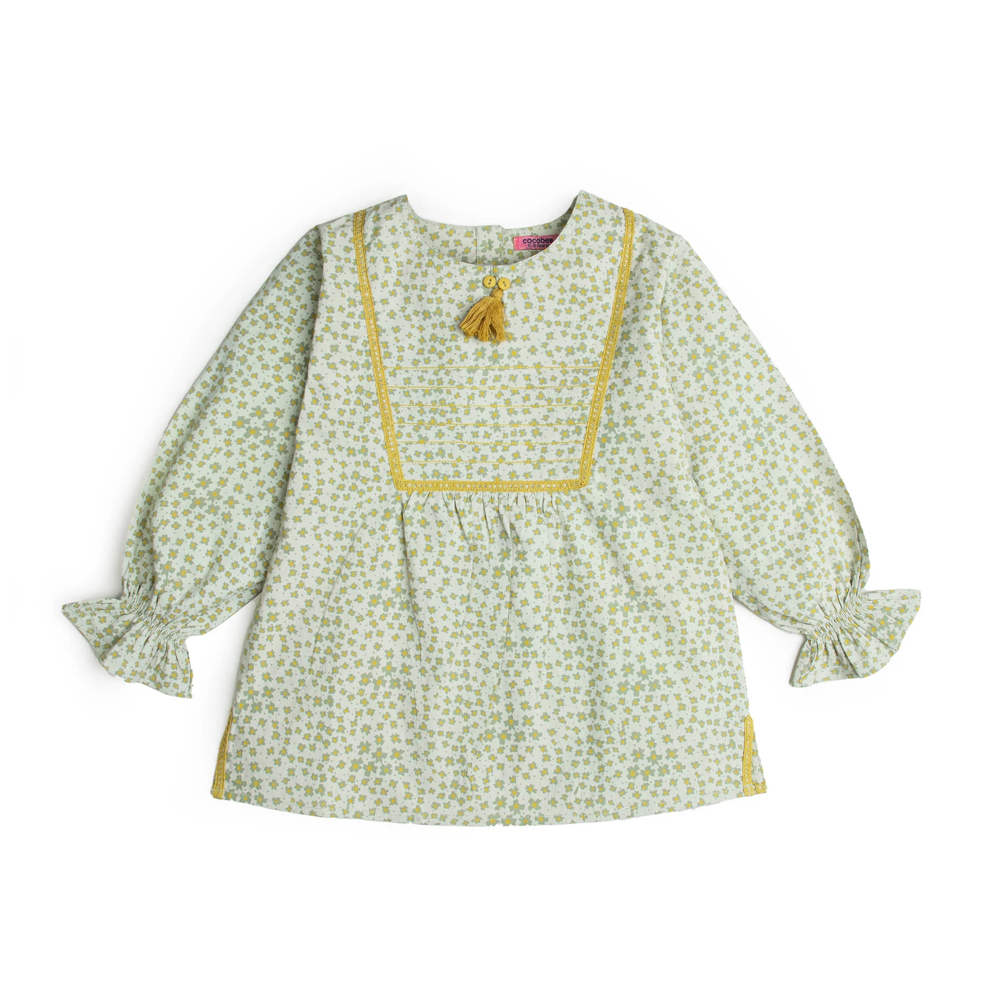 Printed Laced Top