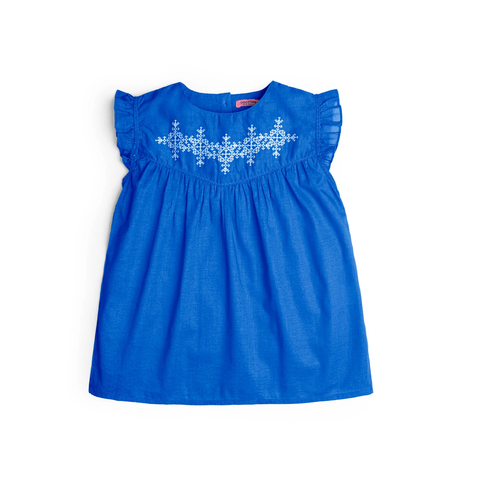 Rising Blue Embroidered Top