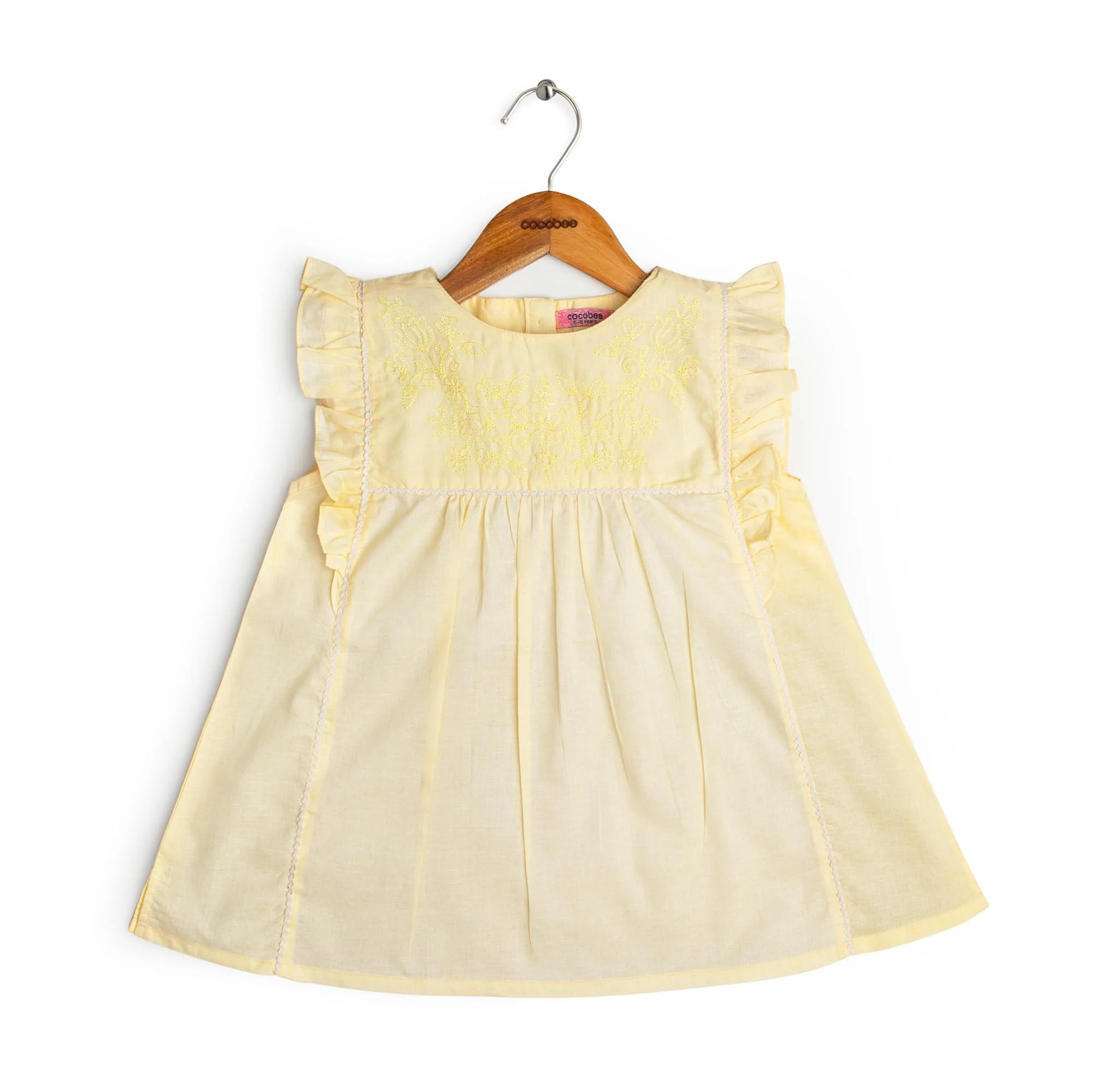 Jubilant Yellow Embroidered Top