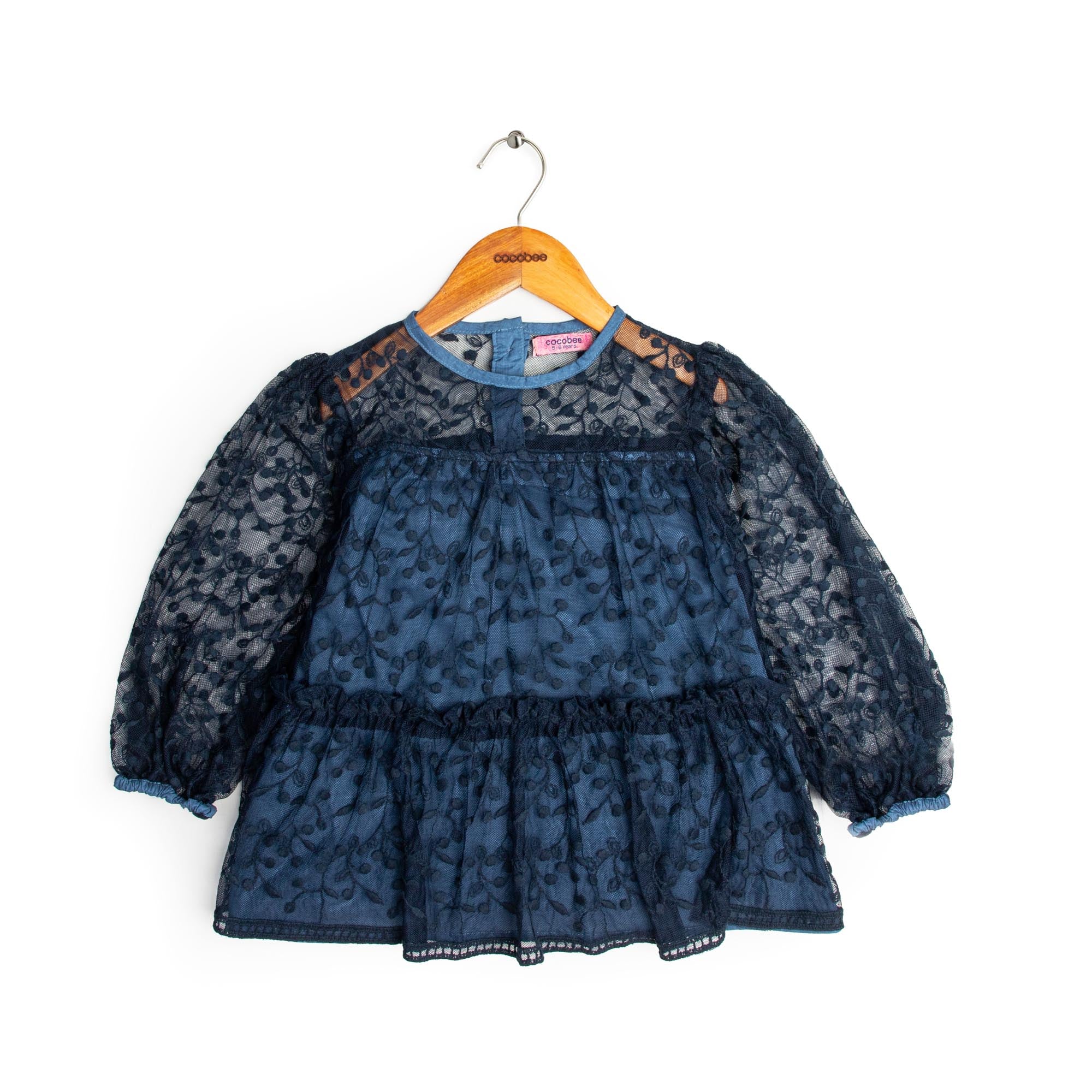 Spunky Black Embroidered Top