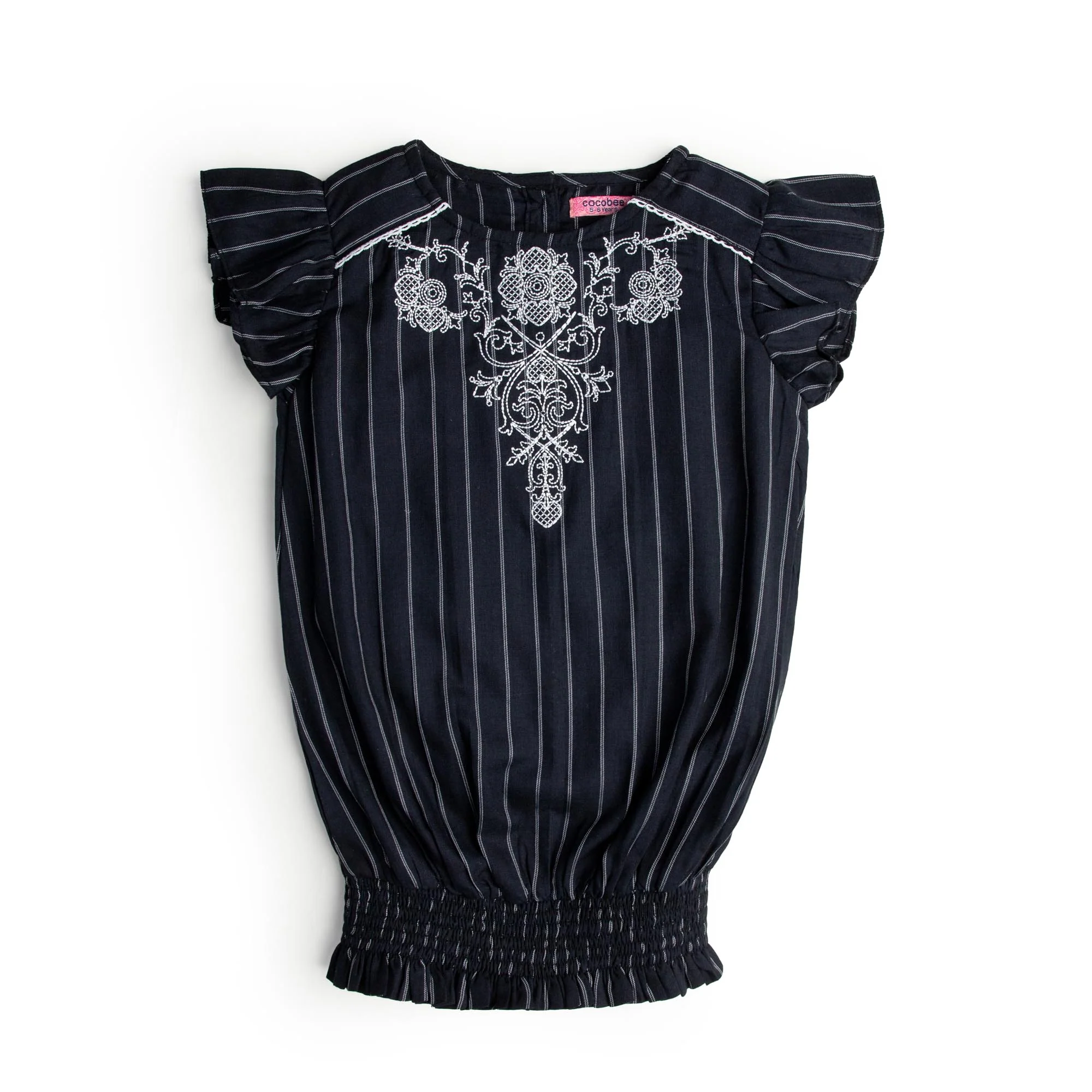 Murky Black Embroidered Top
