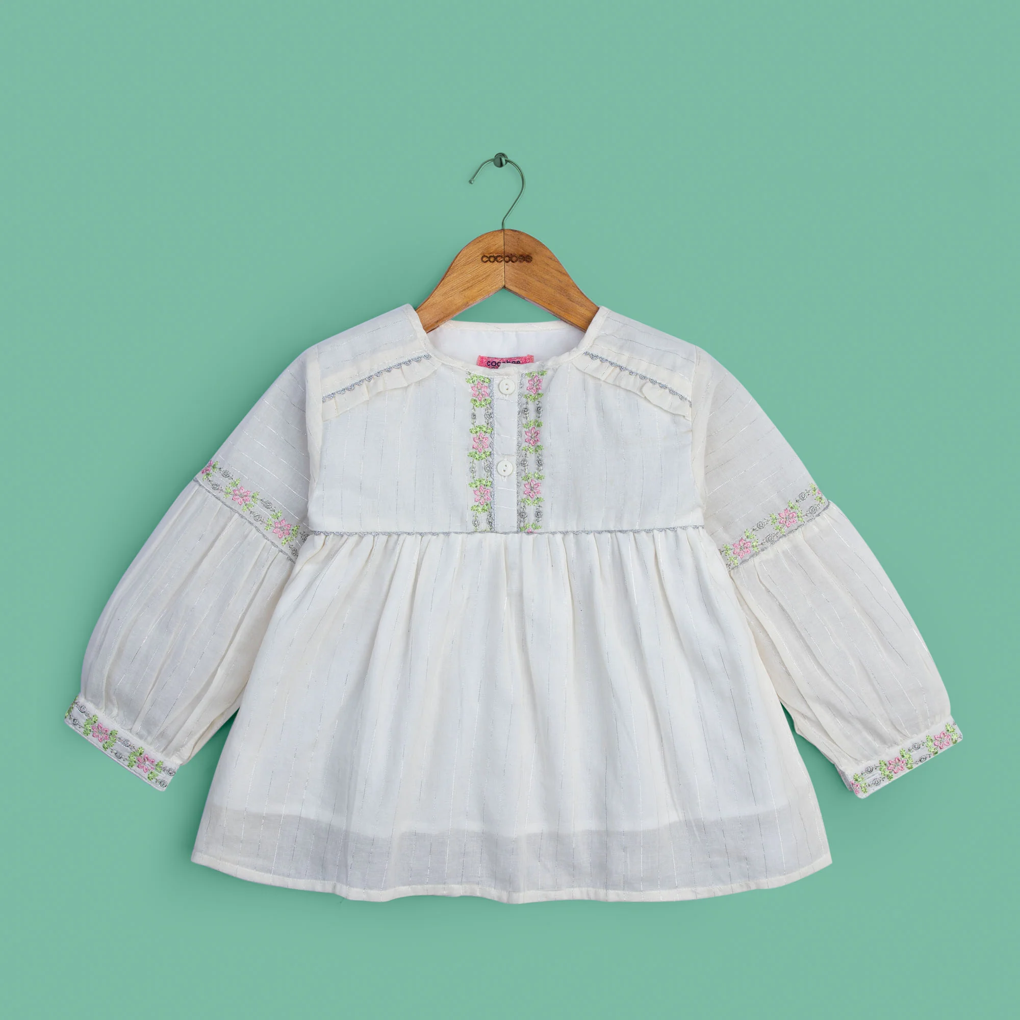 Schick White Embroidered Top
