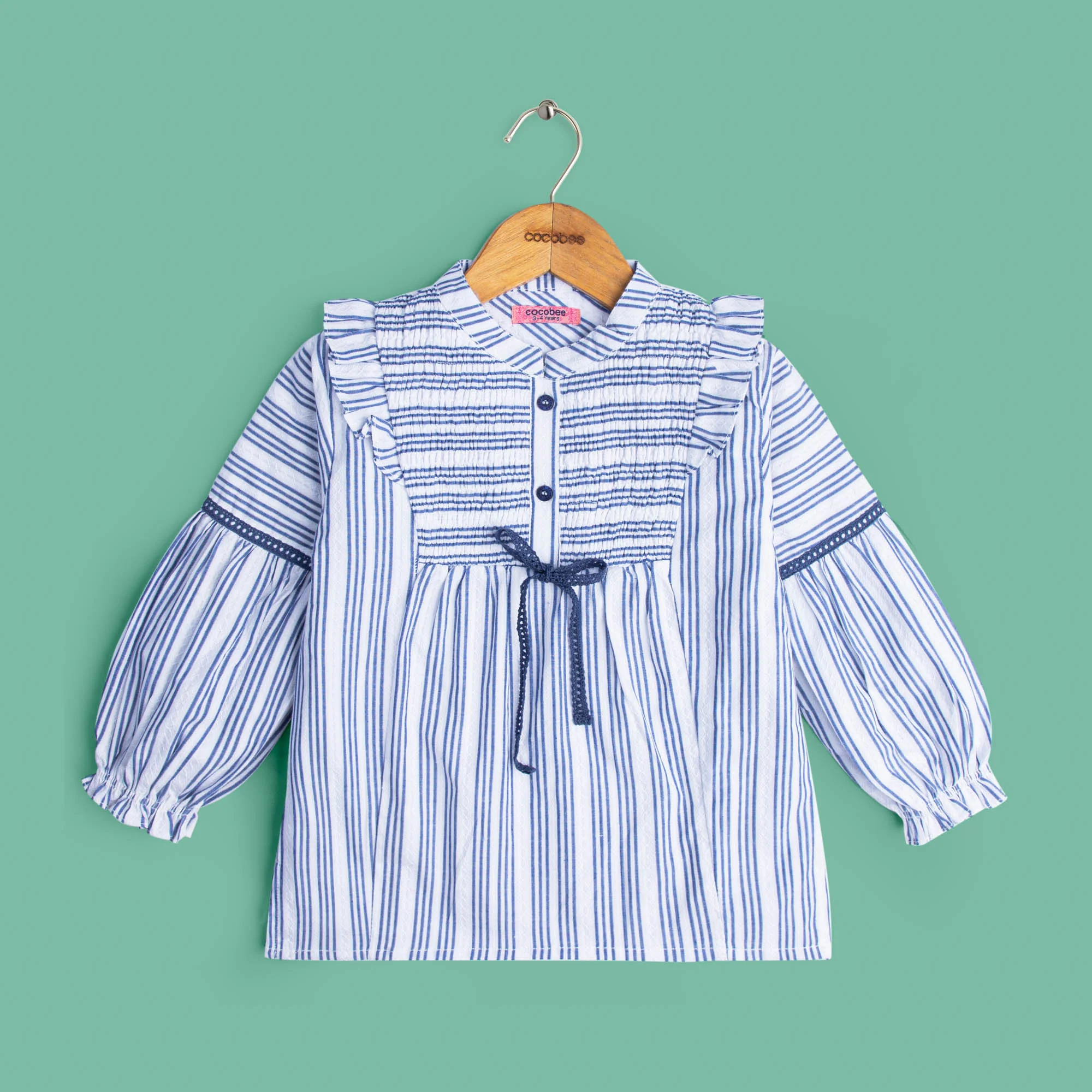 Blithe White Striper Top