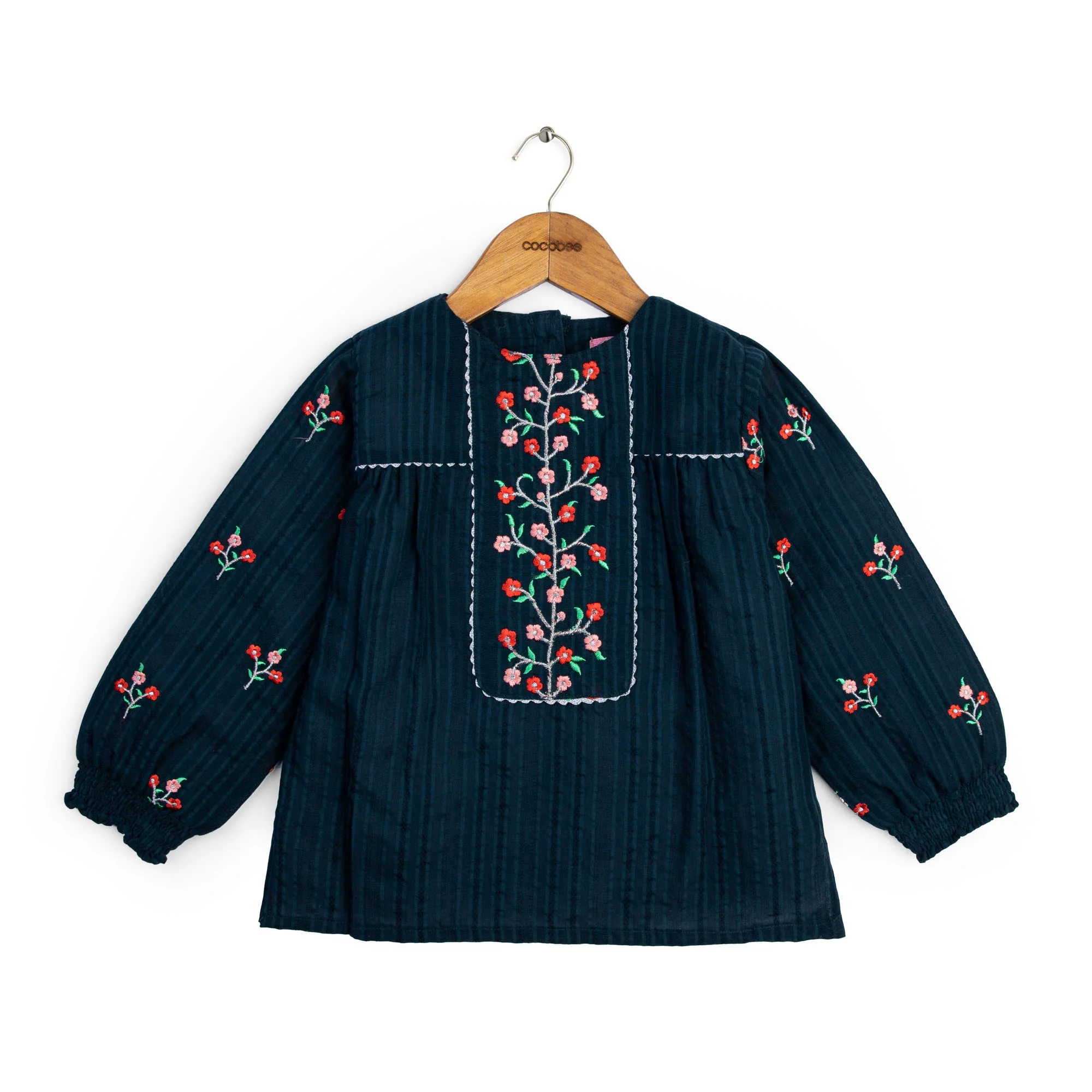 Chicly Green Embroidered Top