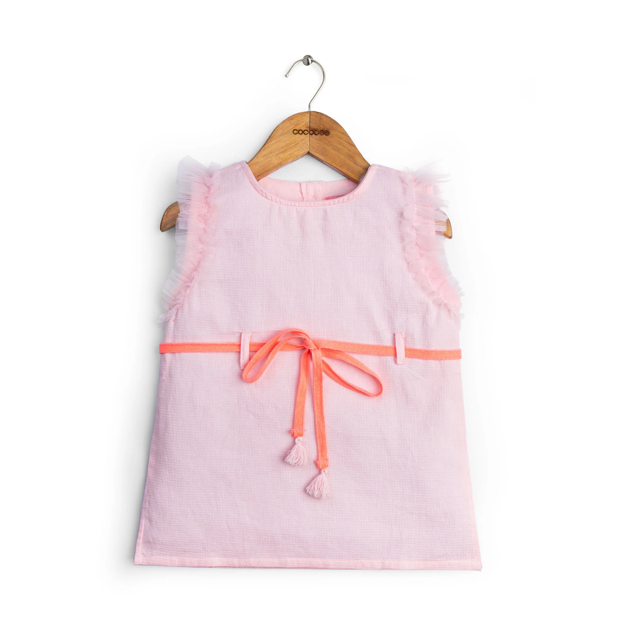 Patterned Pink Belted Top