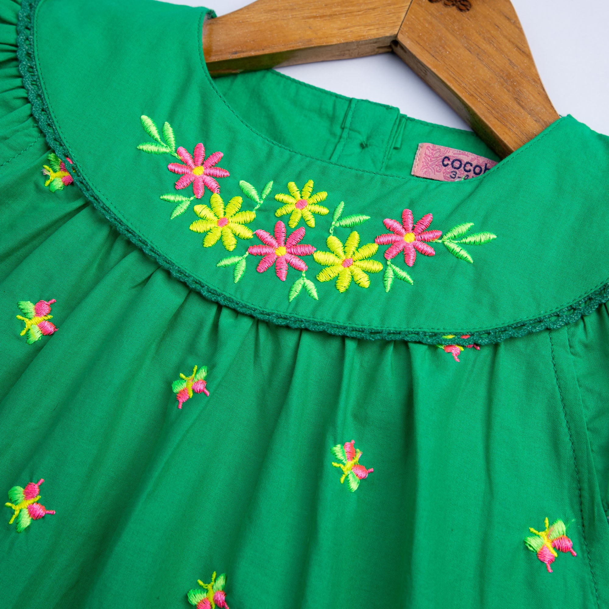Vibrant Green Embroidered Top - Image 2