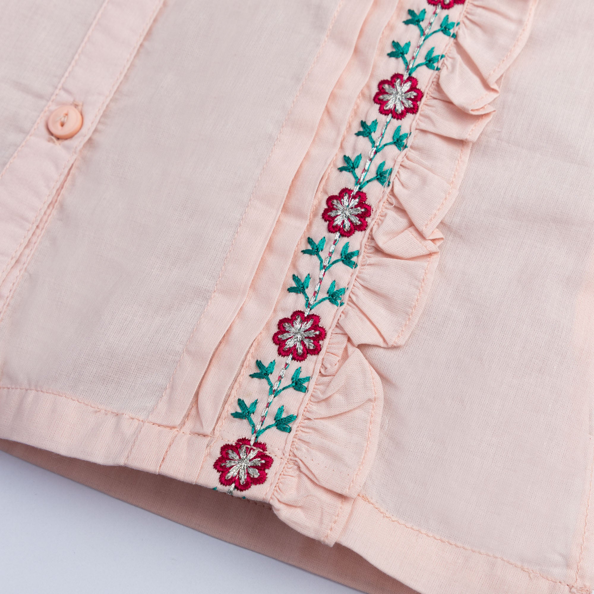 Peach Spiff Embroidered Top - Image 2