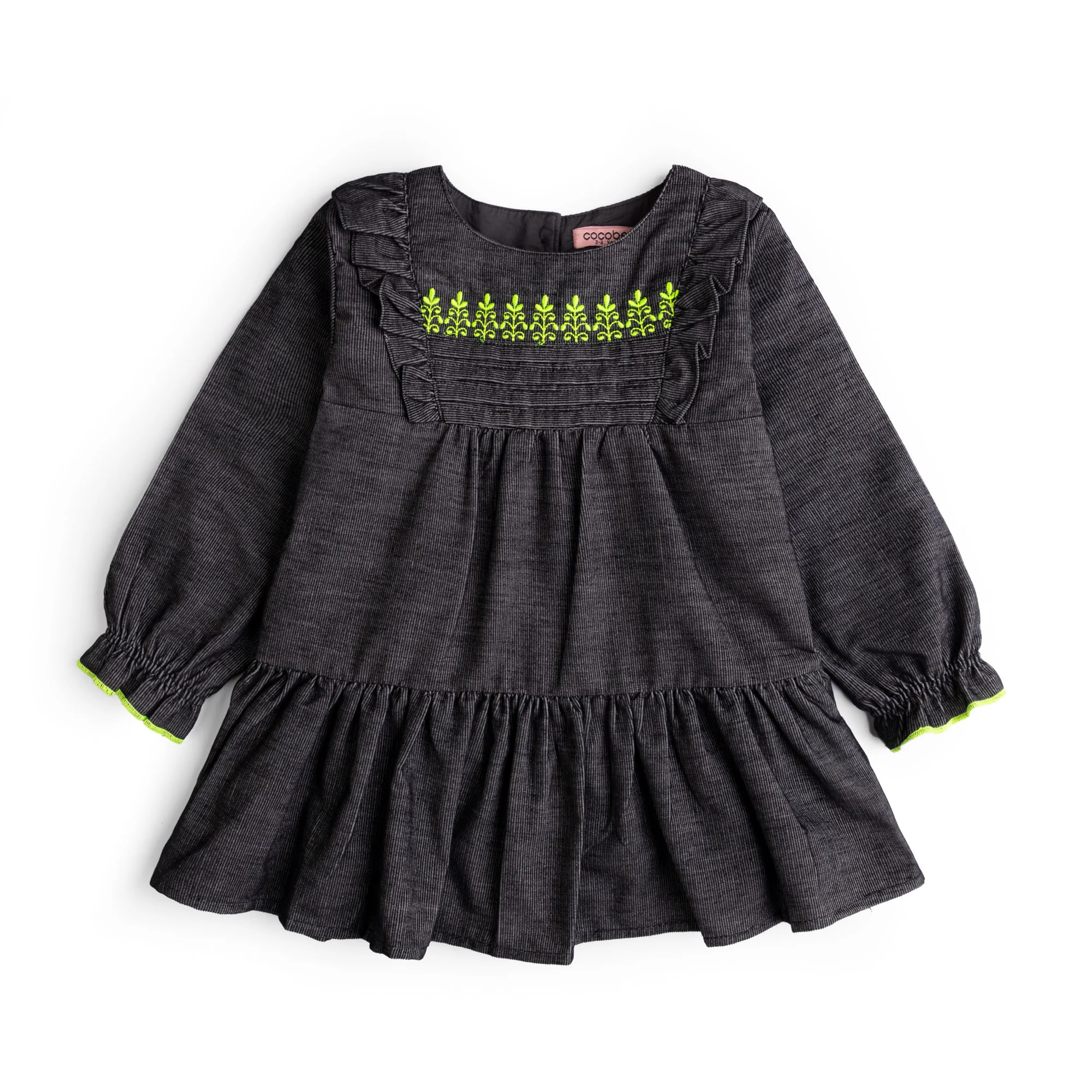 Charcoal Embroidered Tunic