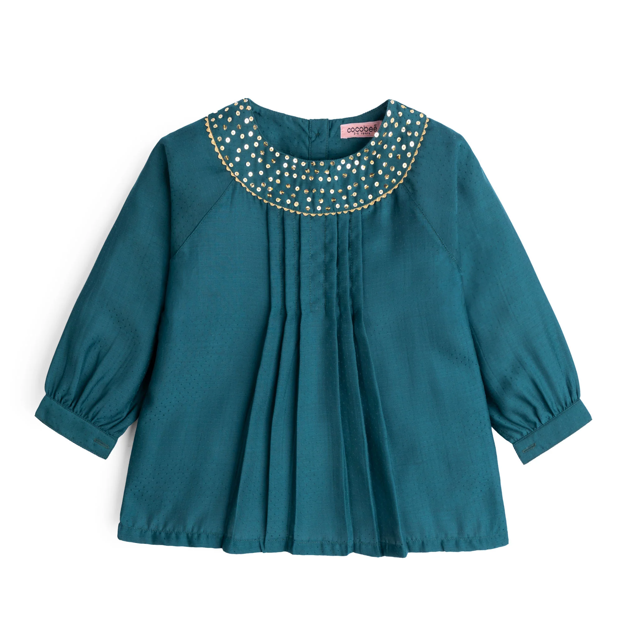 Teal Blue Sequined Top