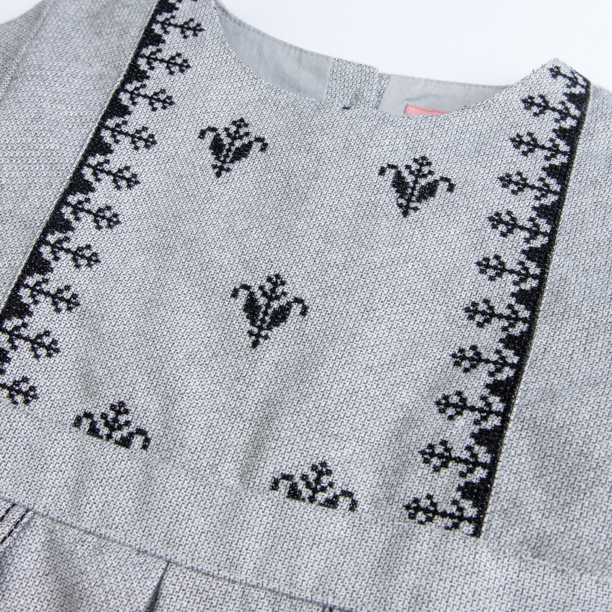 Flaring Grey Embroidered Tunic - Image 2