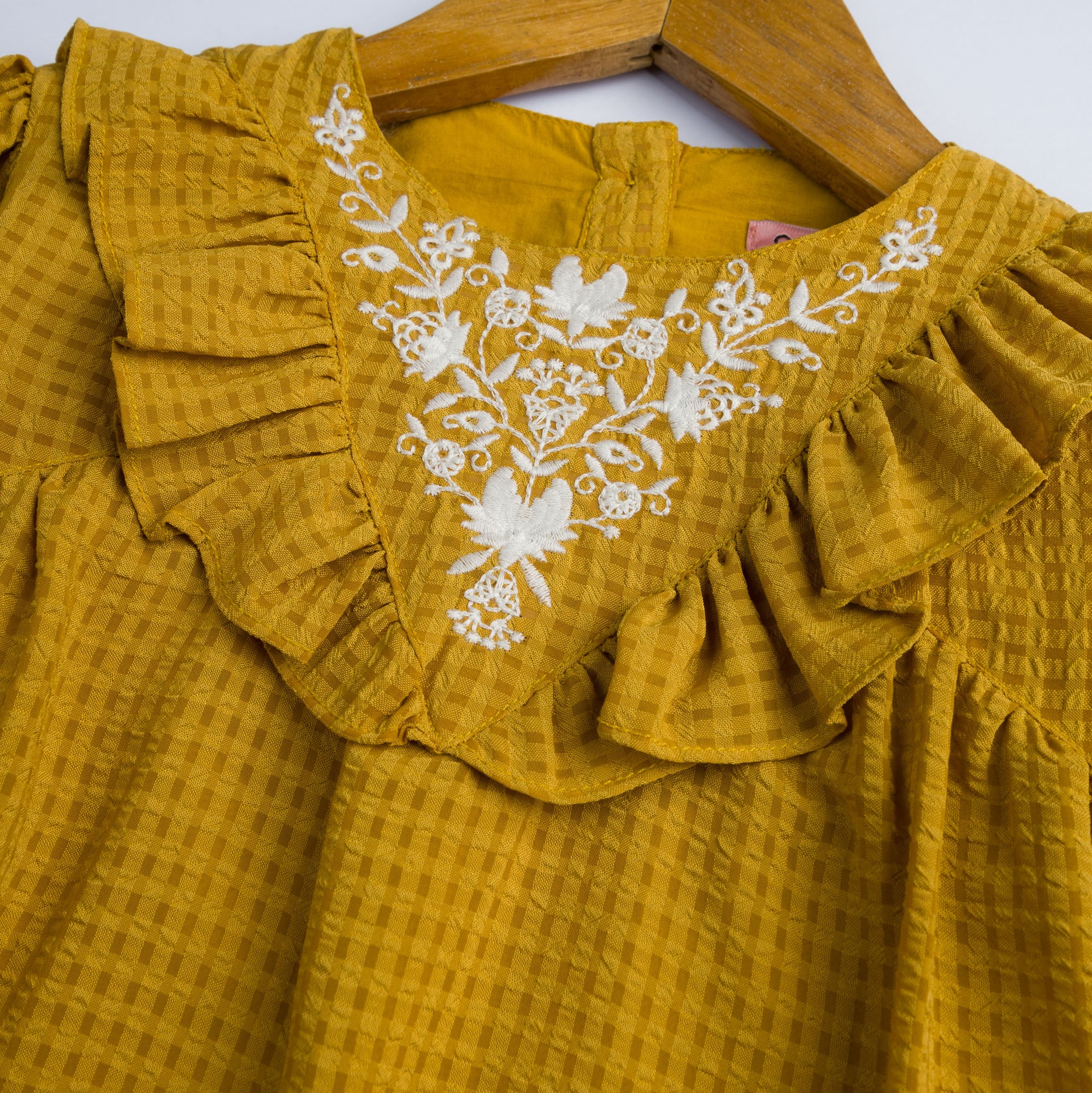 Dull Gold Embroidered Top - Image 2