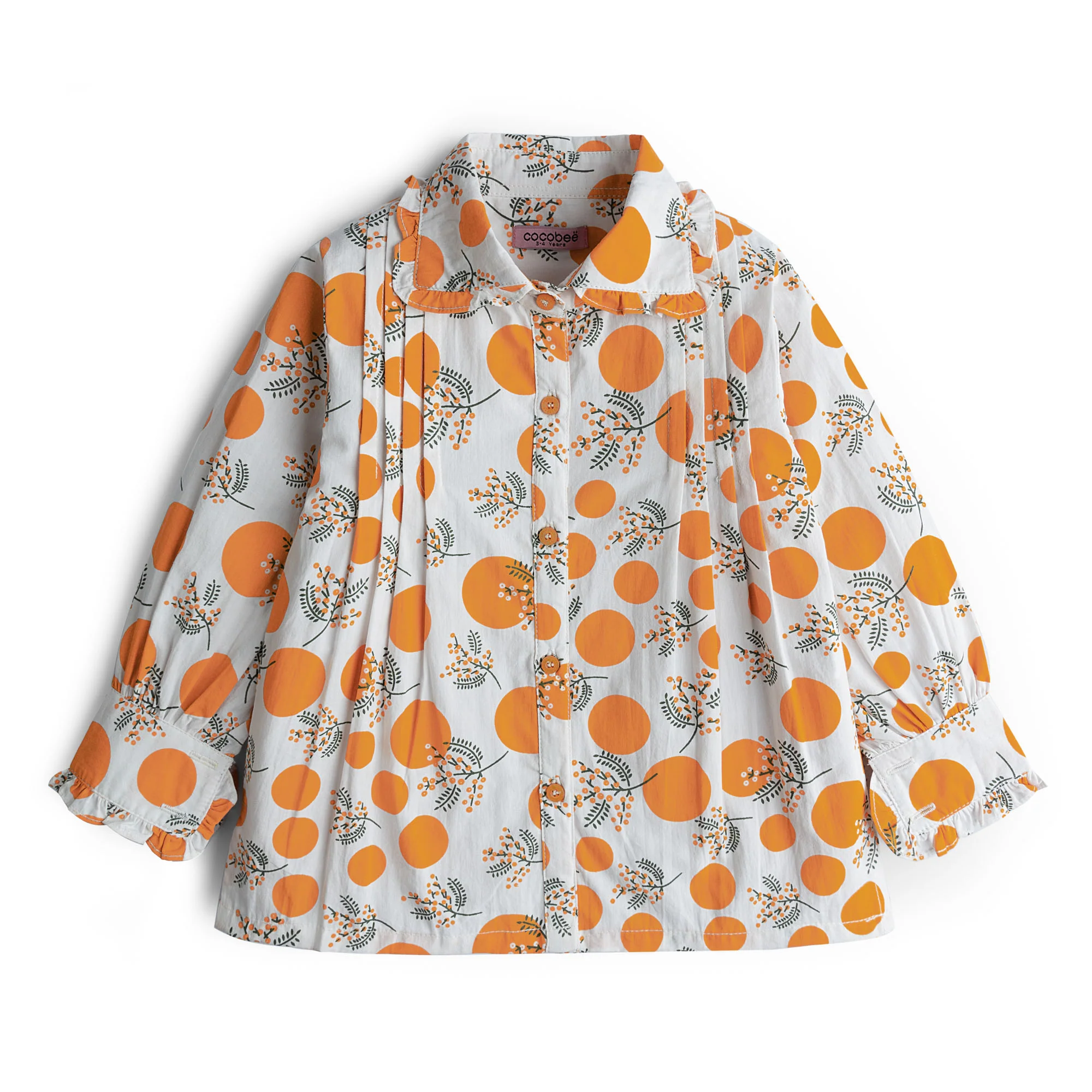 Tangerine Printed Top