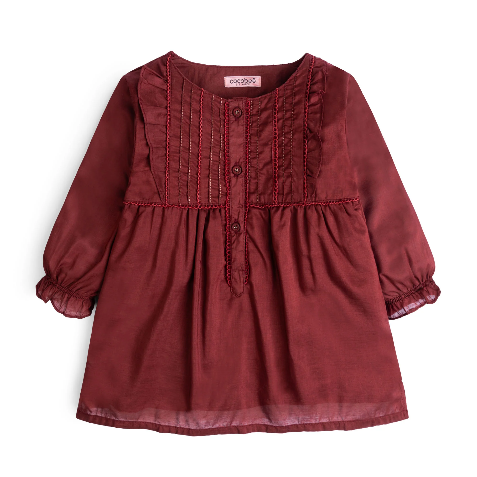 Maroon Frilled Top