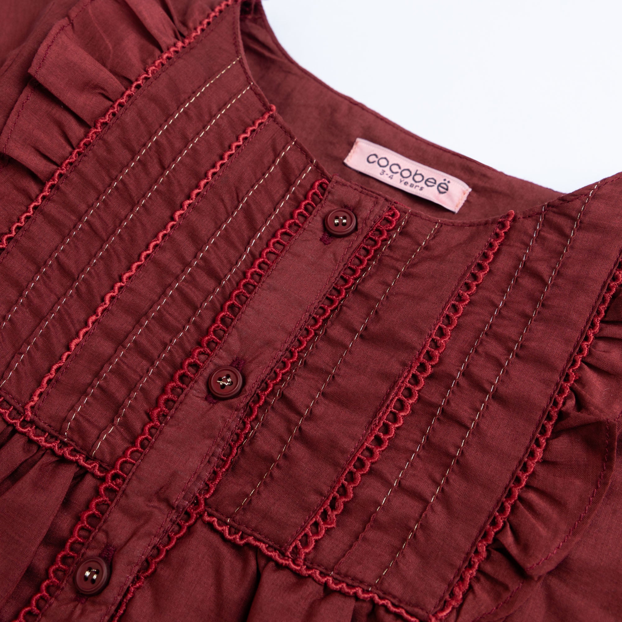 Maroon Frilled Top - Image 2