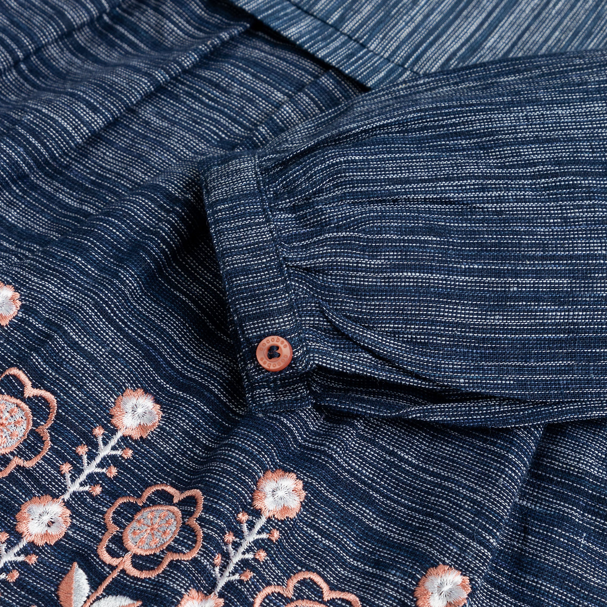 Texturing Blue Embroidered Top - Image 3