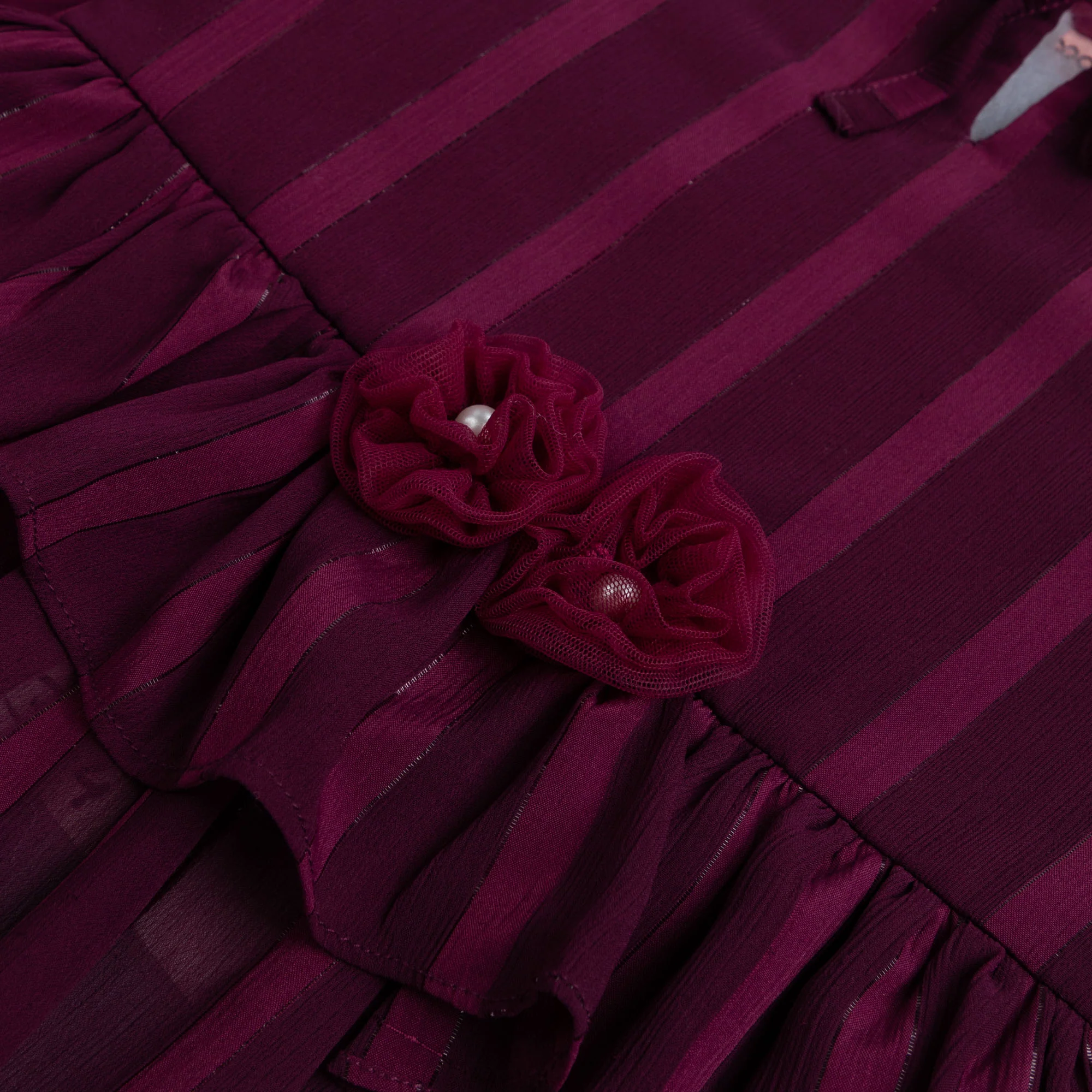 Stripping Purple Frilled Frock - Image 2