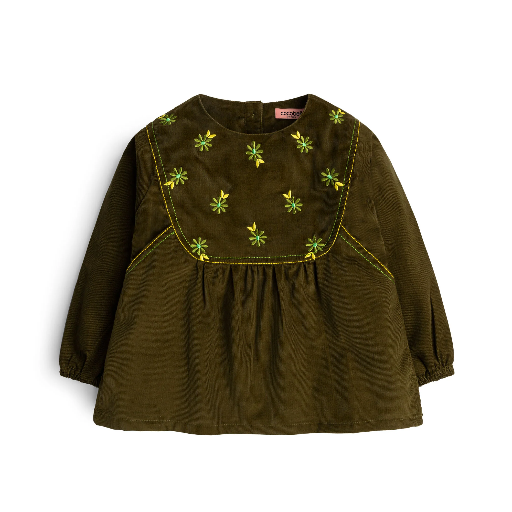 Olive Corduroy Top