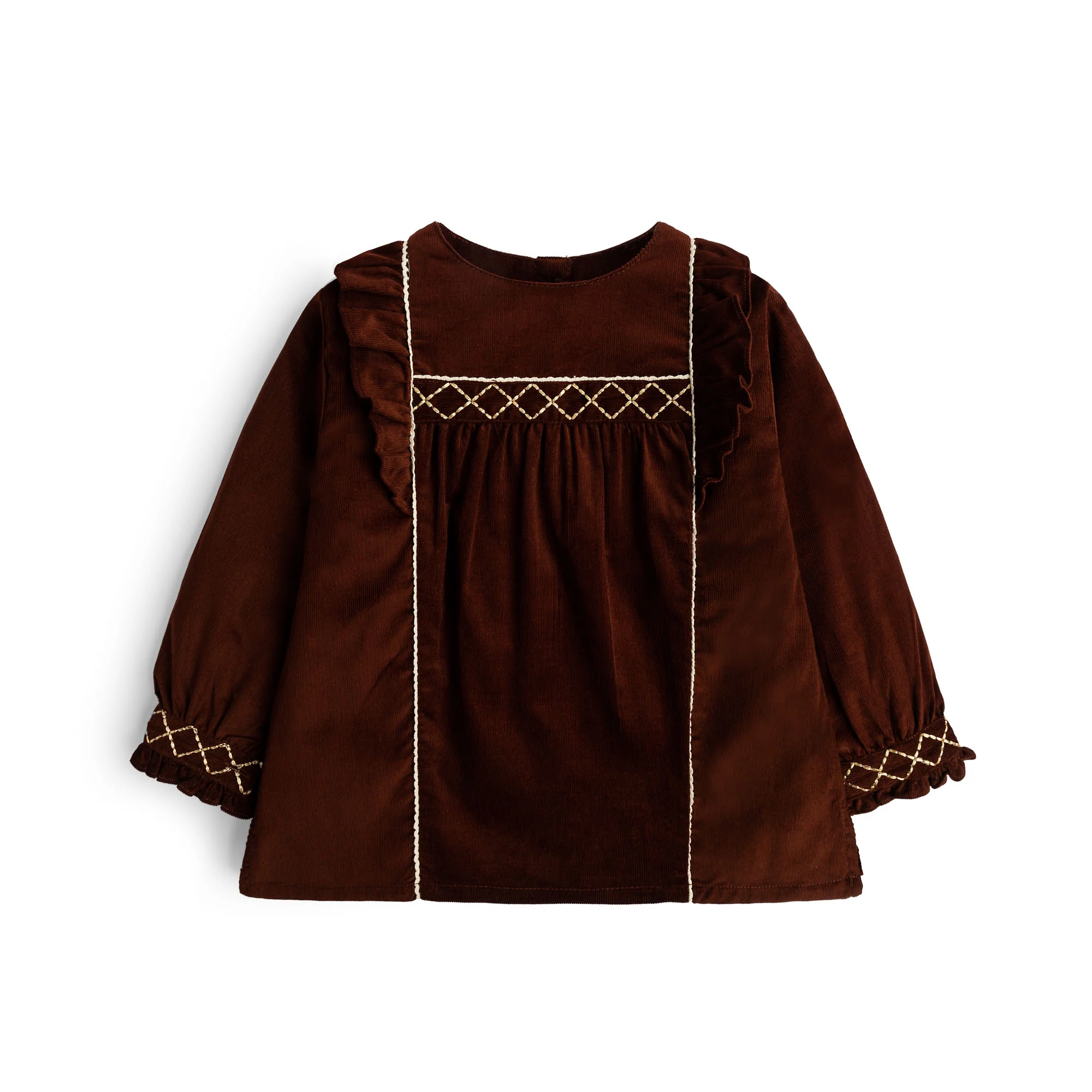 Gold Brown Girls Top