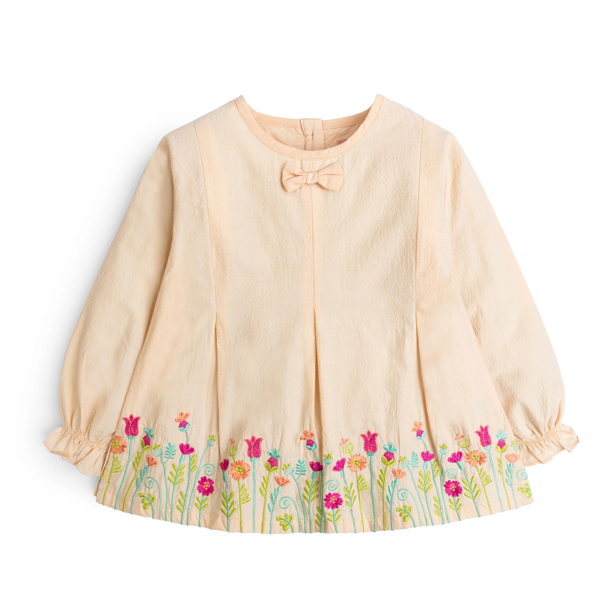Peach Embroidered Top