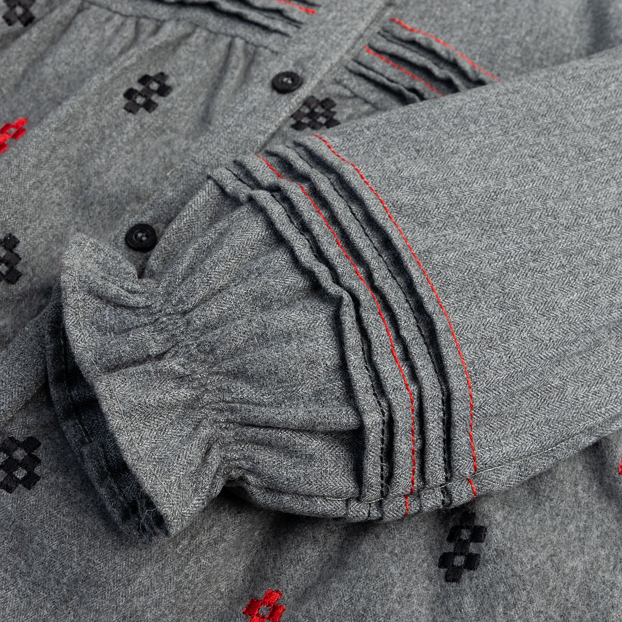 Embroidered Charcoal Top - Image 3