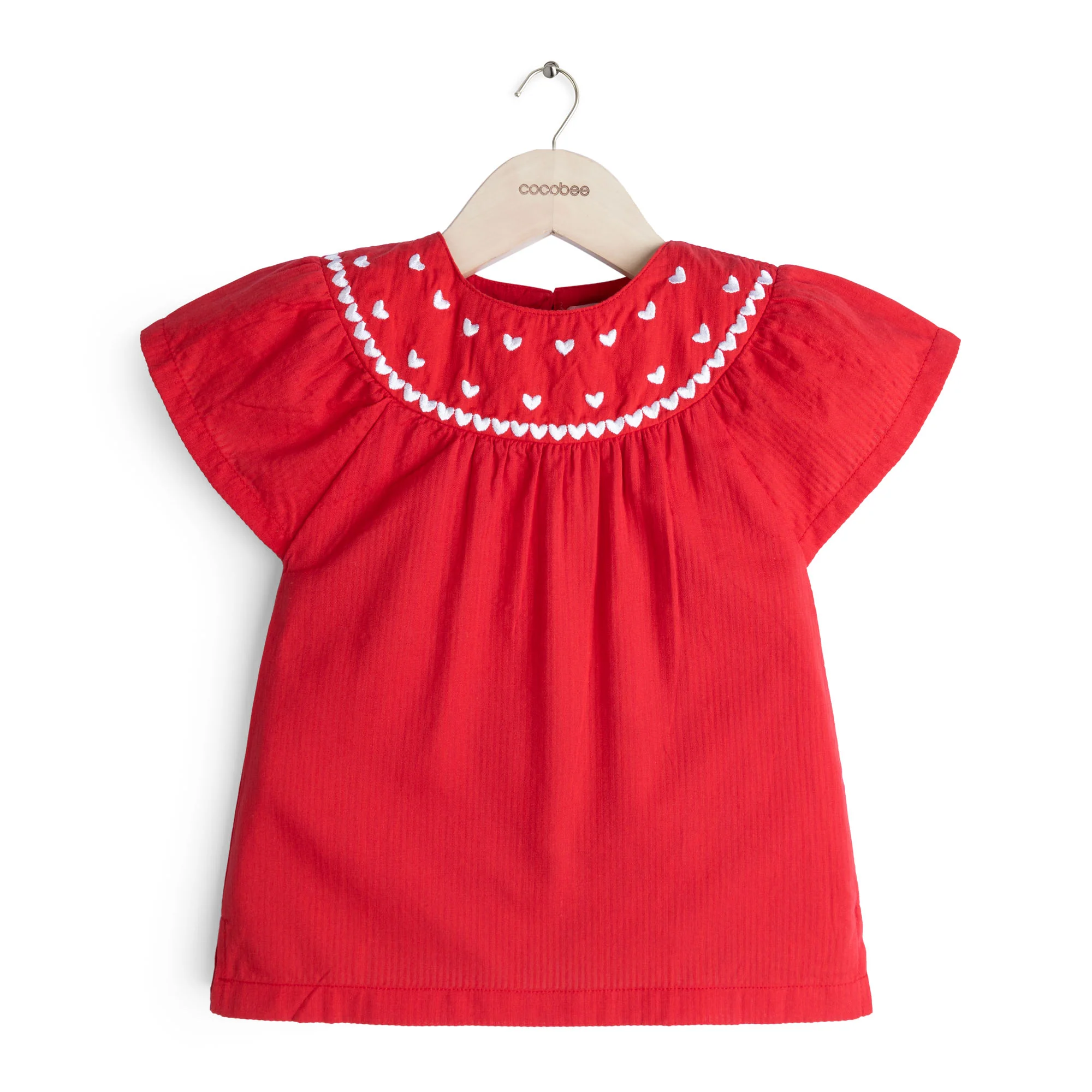 Berry Red Embroidered Top